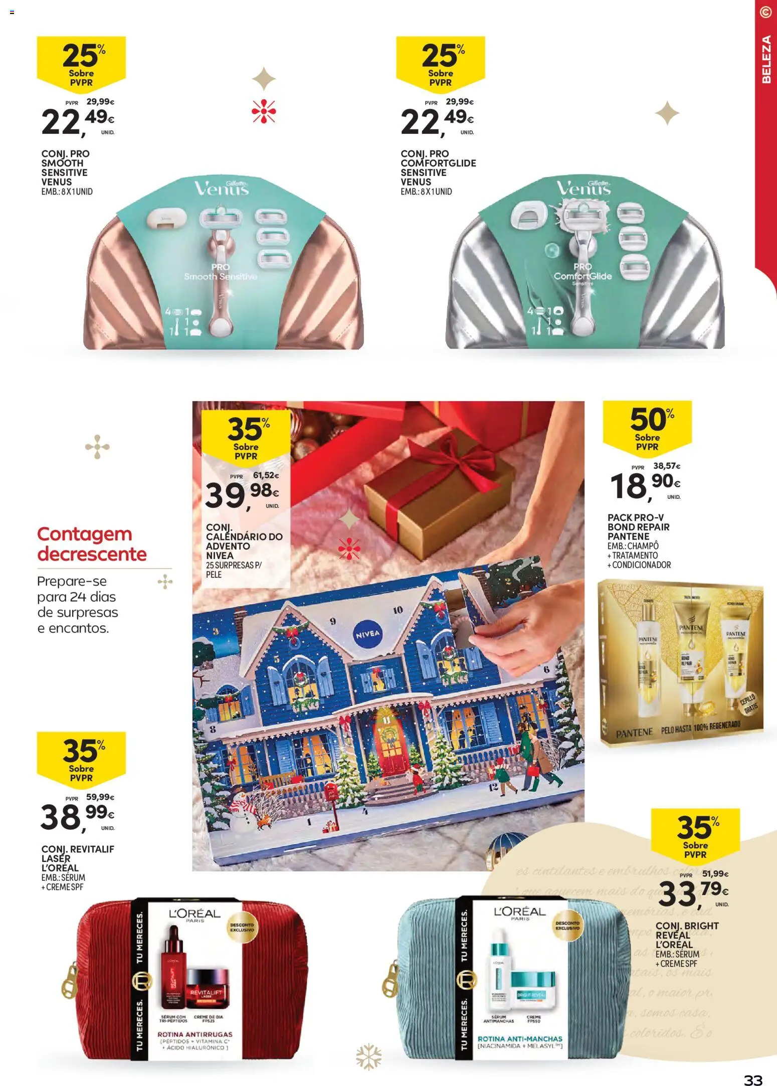 Continente - Natal │ válido de 11.11.2025 | Página: 33 | Produtos: Condicionador, Sérum, Vitamina c, Creme