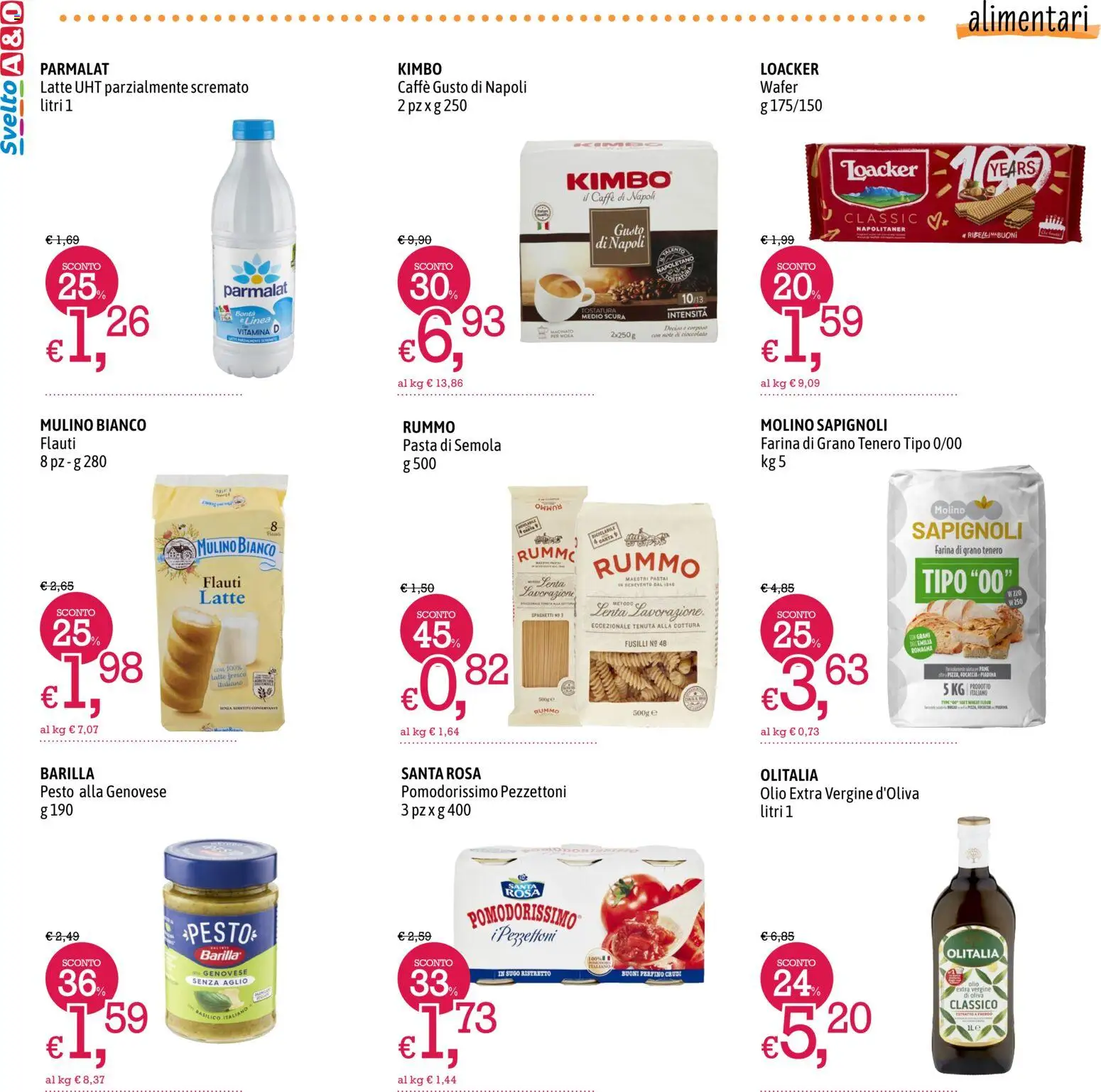 Volantino A&O del 09.04.2026 | Pagina: 6 | Prodotti: Cioccolato, Latte, Farina, Pasta