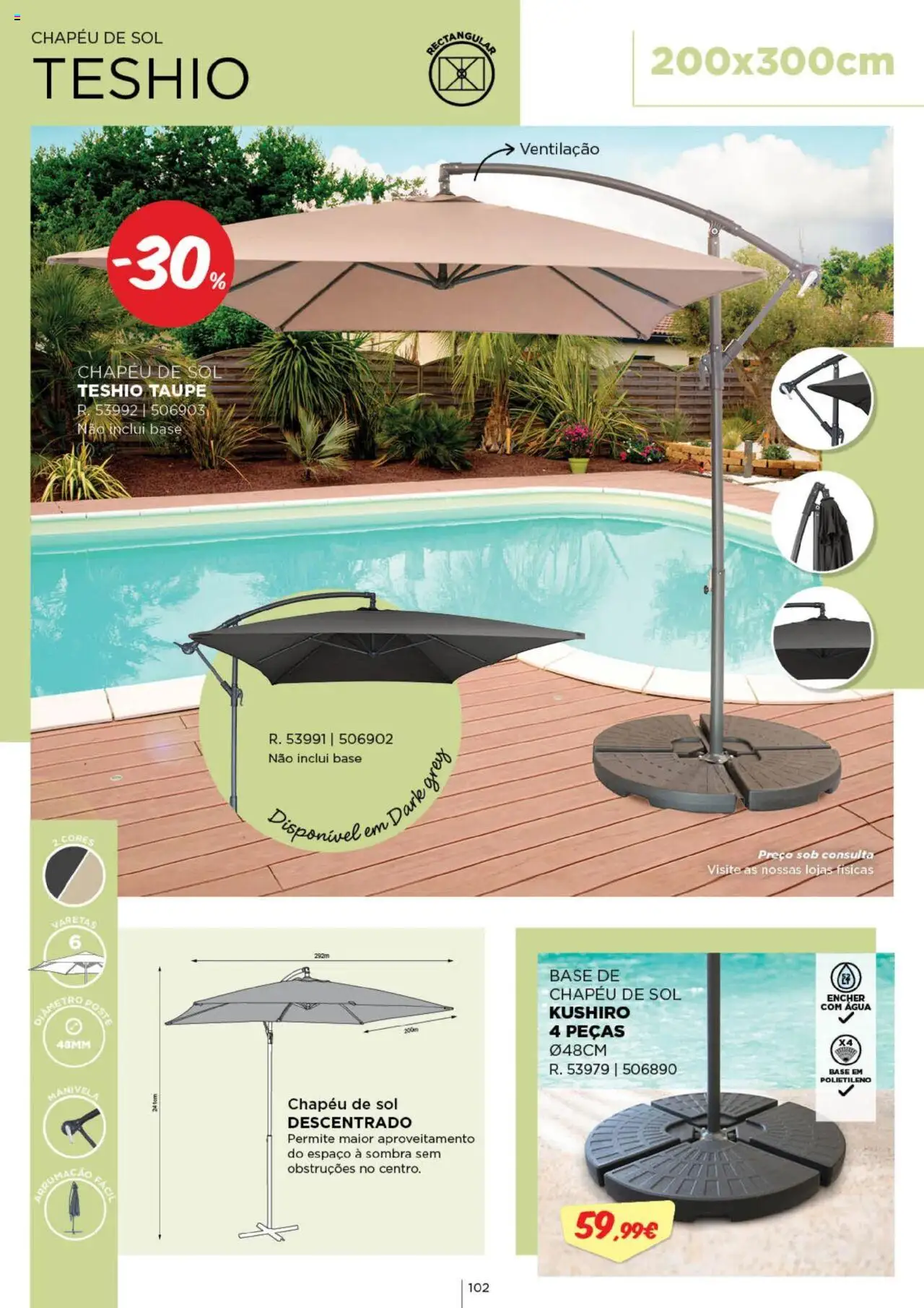 Espaço Casa - Catálogo  Ec Ar Livre  2025 │ válido de 04.03.2025 | Página: 102 | Produtos: Agua, Chapéu, Base