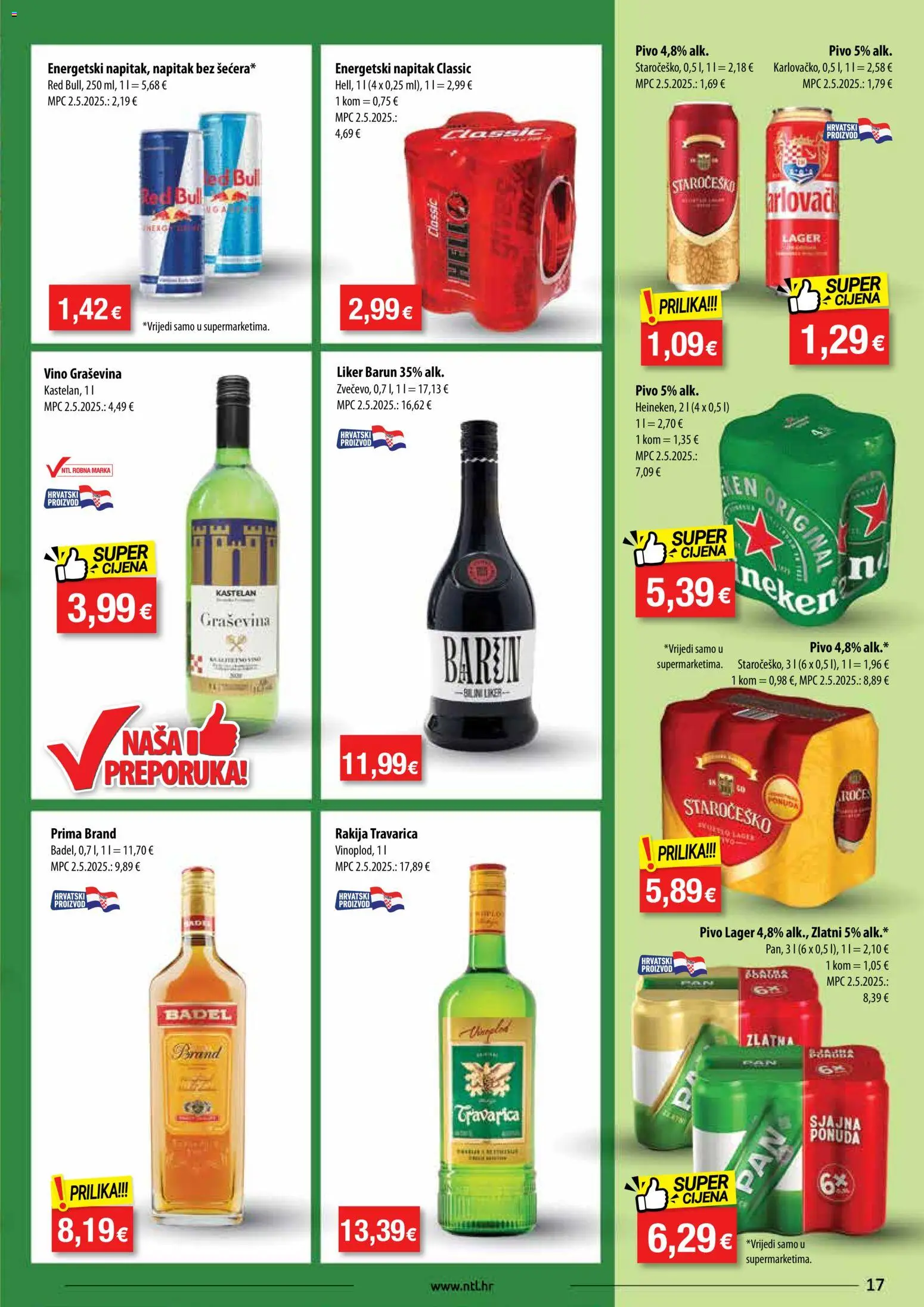 NTL katalog | vrijedi od 26.11.2025 | Stranica: 17 | Proizvodi: Travarica, Vino, Liker, Rakija