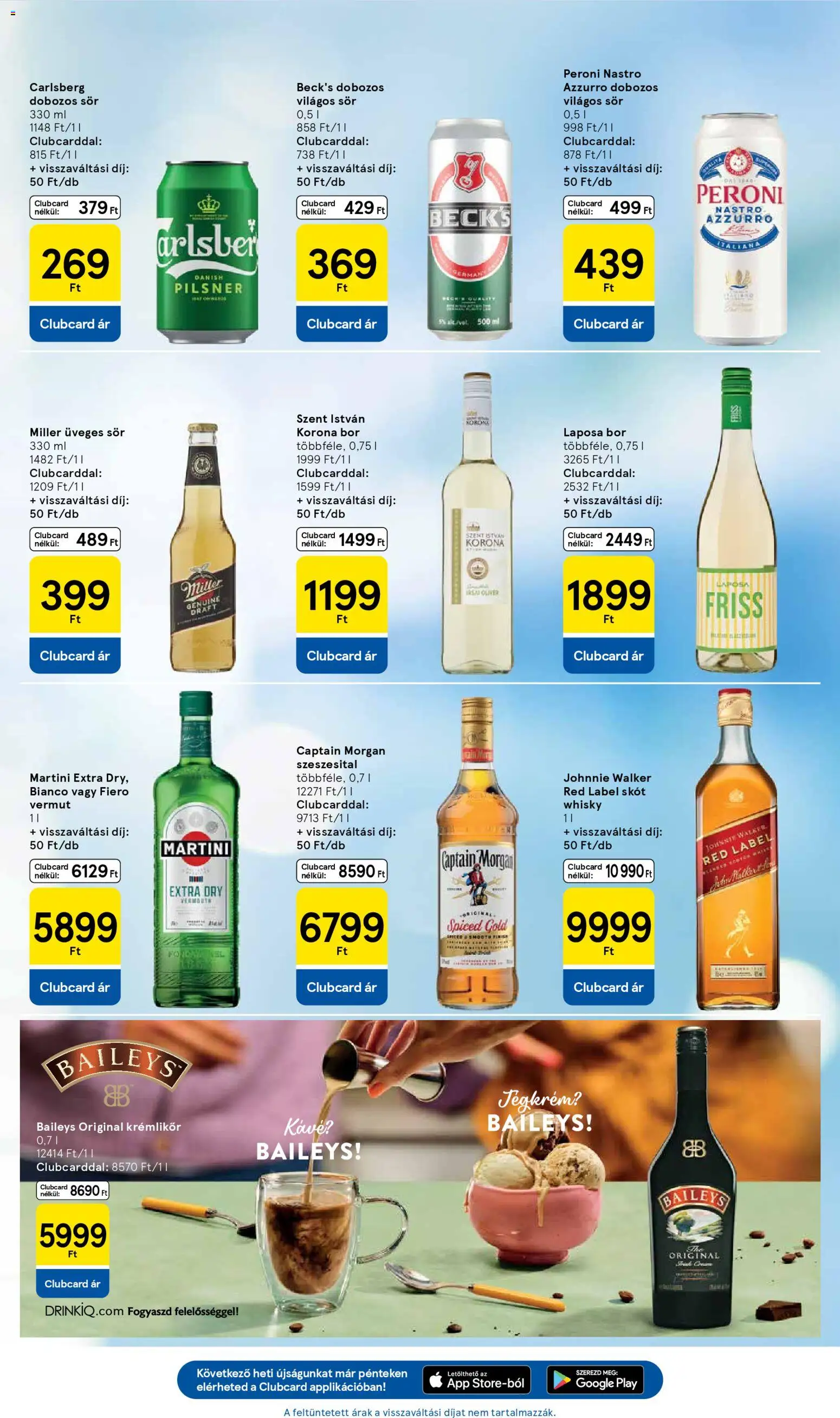 Tesco akciós ujság - amely érvényes a következő dátumtól: 29.04.2026 | Oldal: 25 | Termékek: Captain morgan, Bor, Whisky, Jégkrém