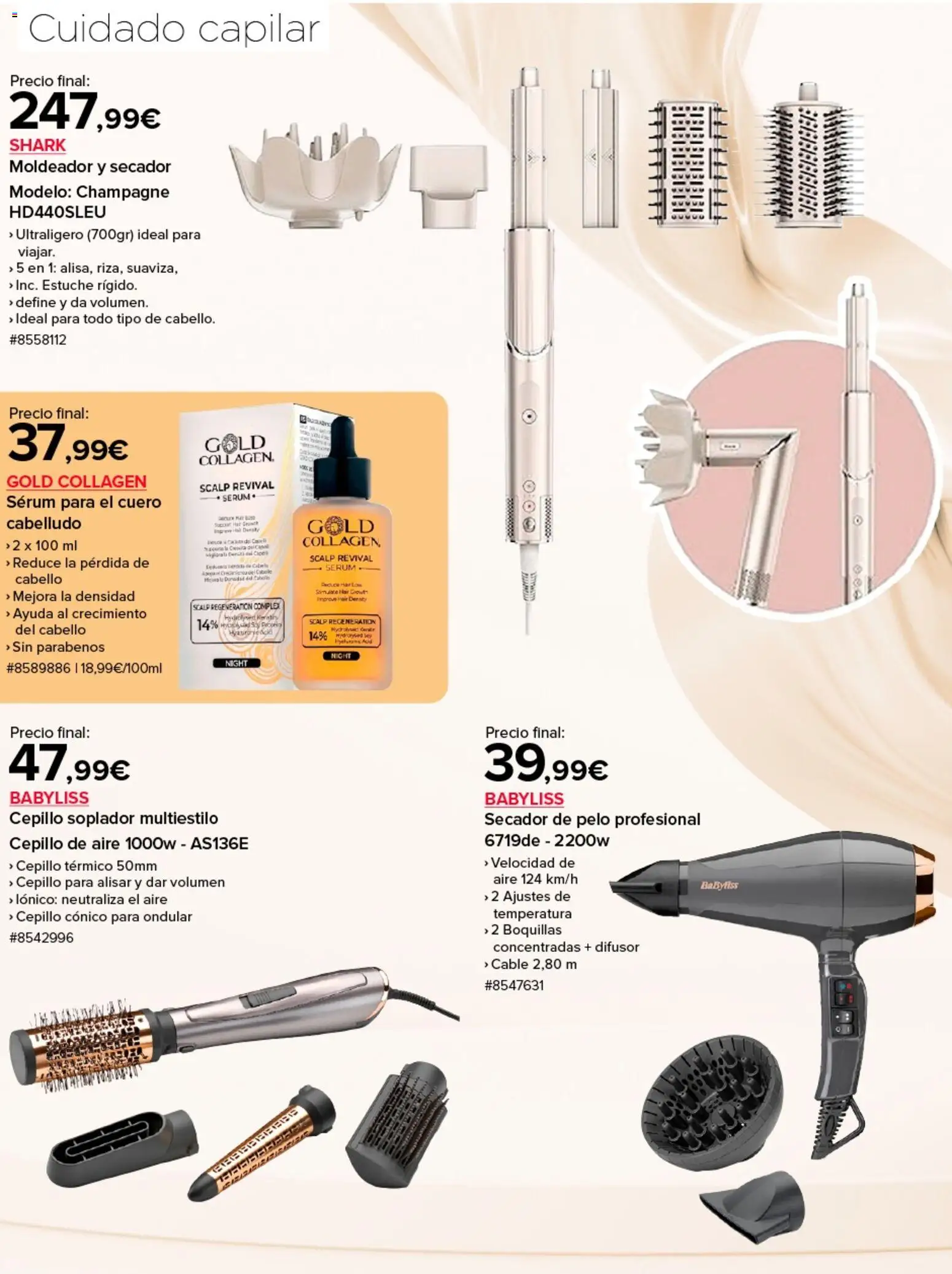 Costco catálogo │ válido desde el 05.12.2025 | Página: 6 | Productos: Cepillo, Sérum, Cable, Secador de pelo