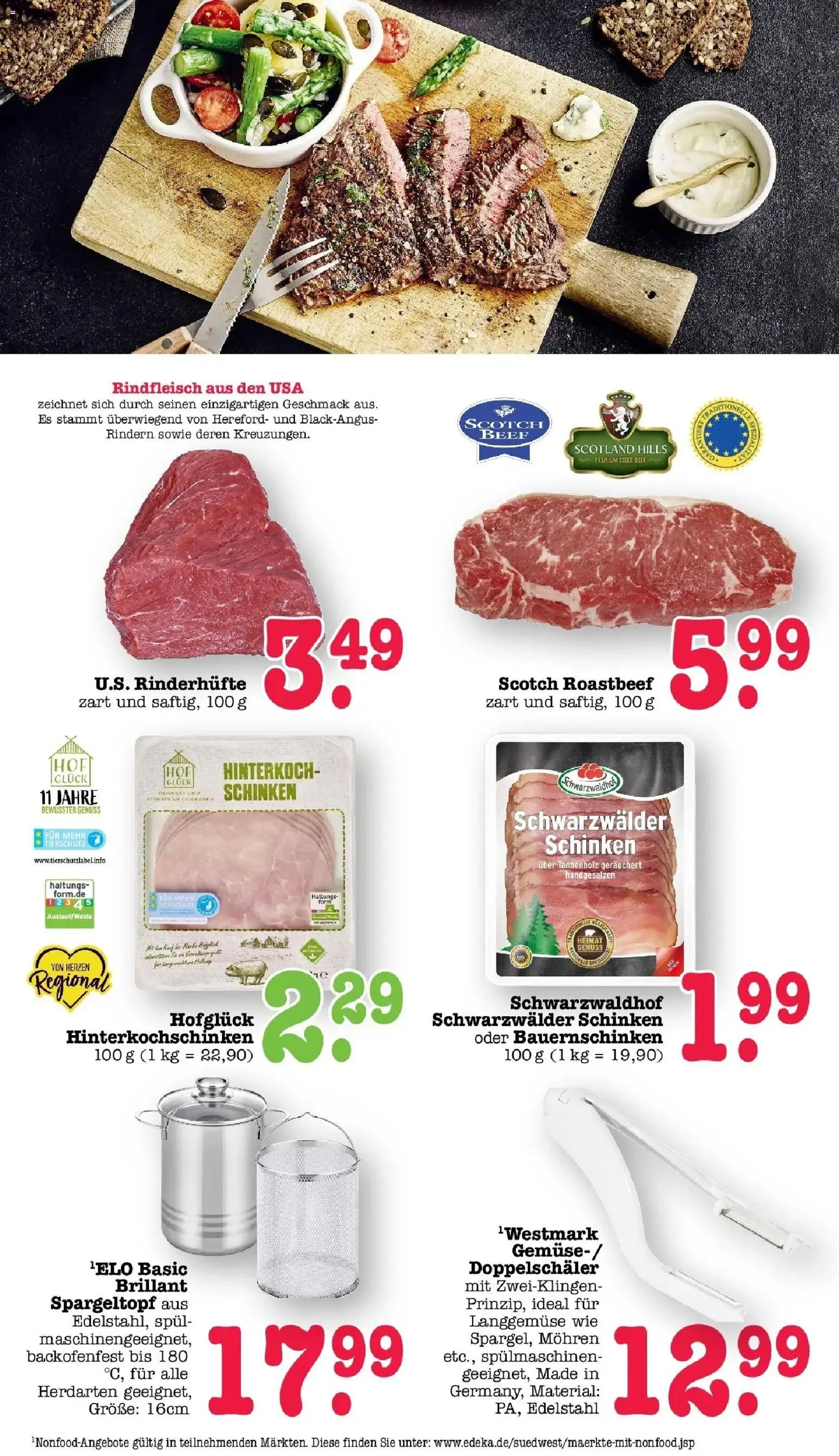 Edeka prospekt Offenbach	 – gültig ab 20.04.2026 | Seite: 23 | Produkte: Roastbeef, Mohren, Gemüse, Schinken