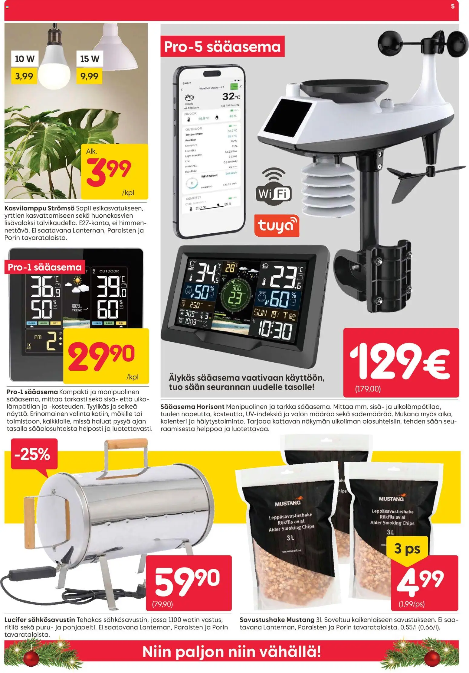 Rusta tarjoukset – voimassa 01.12.2025 alkaen | Sivu: 5 | Tuotteet: Kalenteri, Ritilä, Sääasema