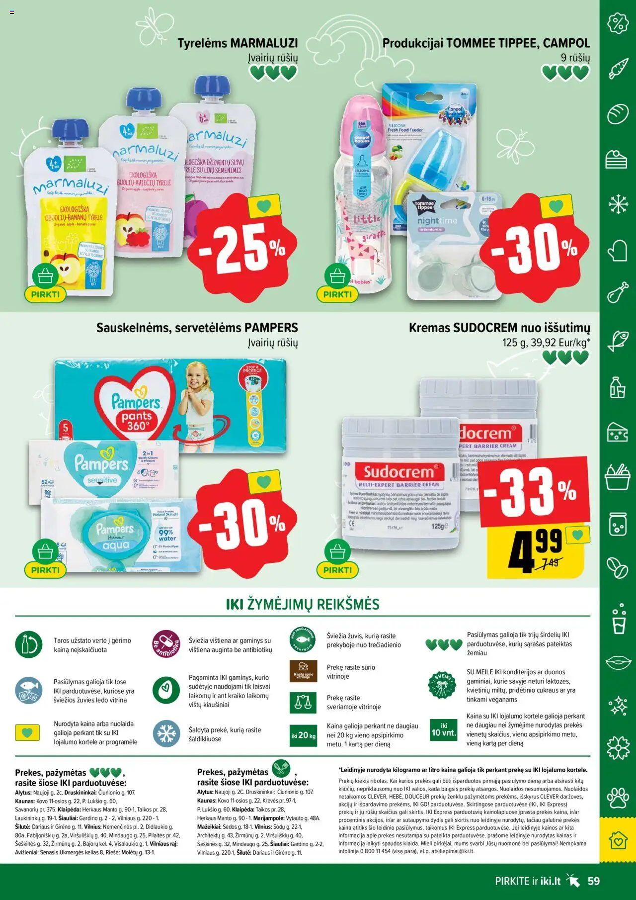 IKI leidinys│galioja nuo 25.08.2025 | Puslapis: 59 | Prekių: Kremas, Kiaušiniai, Vištiena