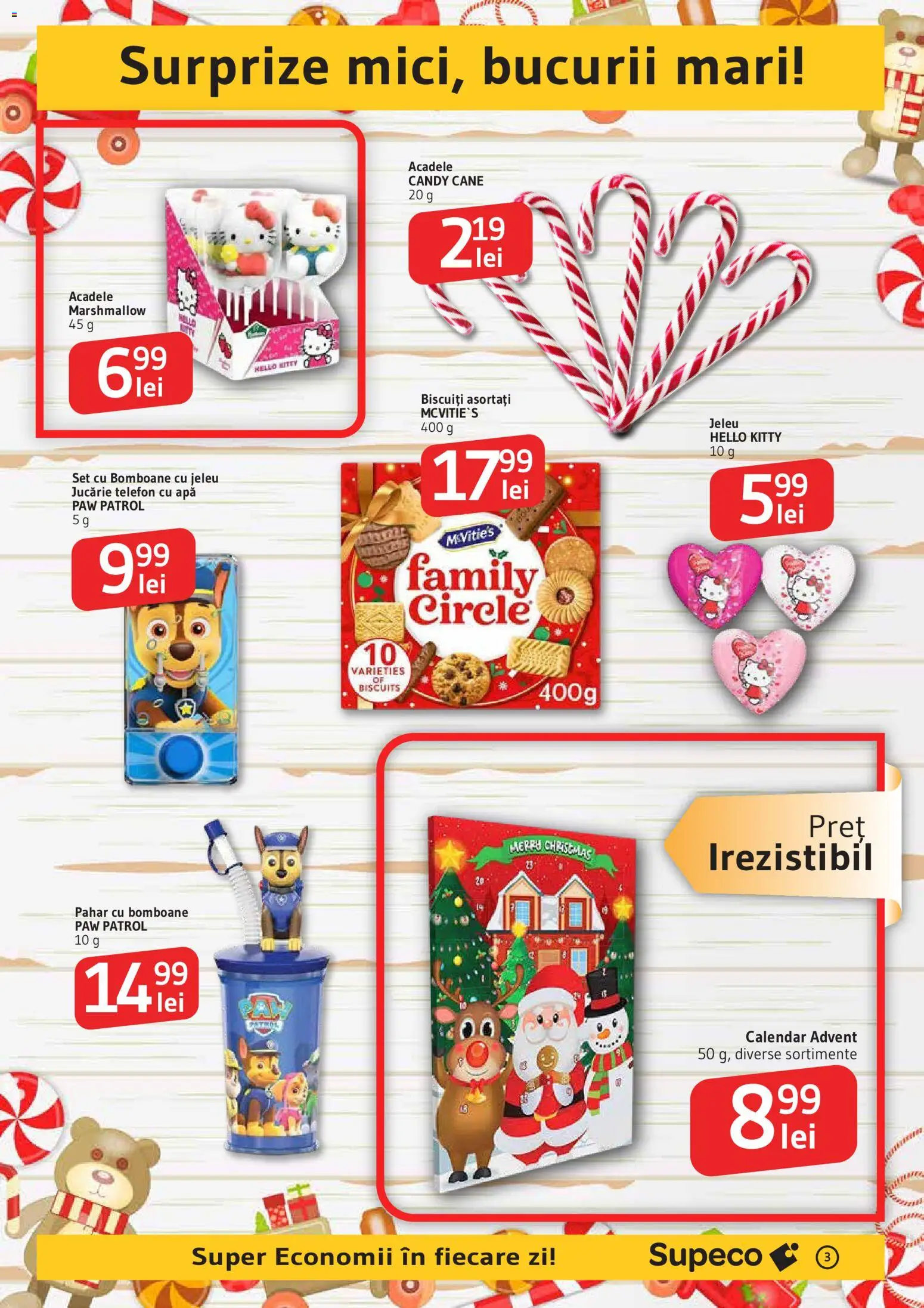 Noul catalog Supeco – valabil de la 27.11.2025 | Pagină: 3 | Produse: Telefon, Bomboane, Apă, Acadele