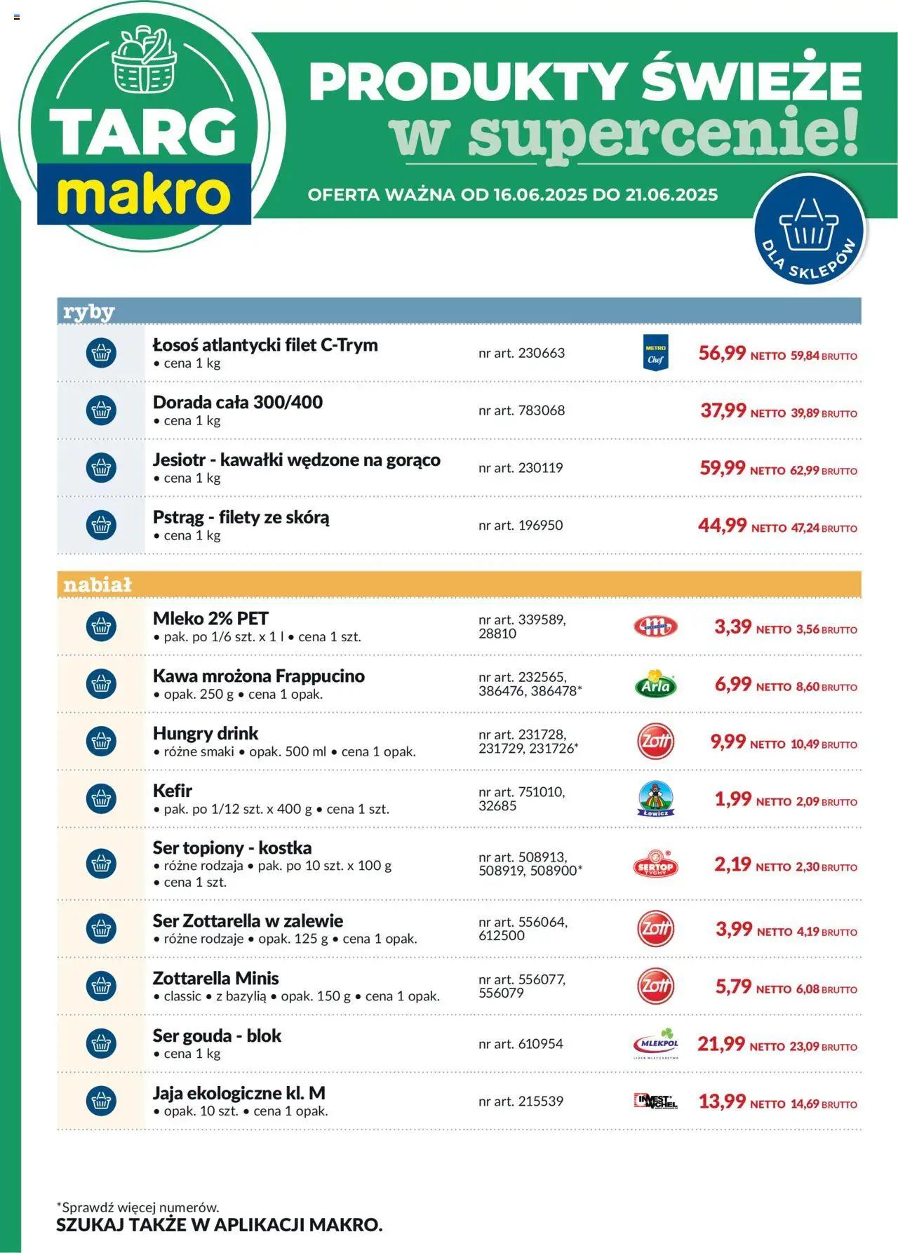 Makro Gazetka - Oferta świeża w super cenach od 16.06.2025 | Strona: 8 | Produkty: Kawa mrozona, Dorada, Ser, Kawa