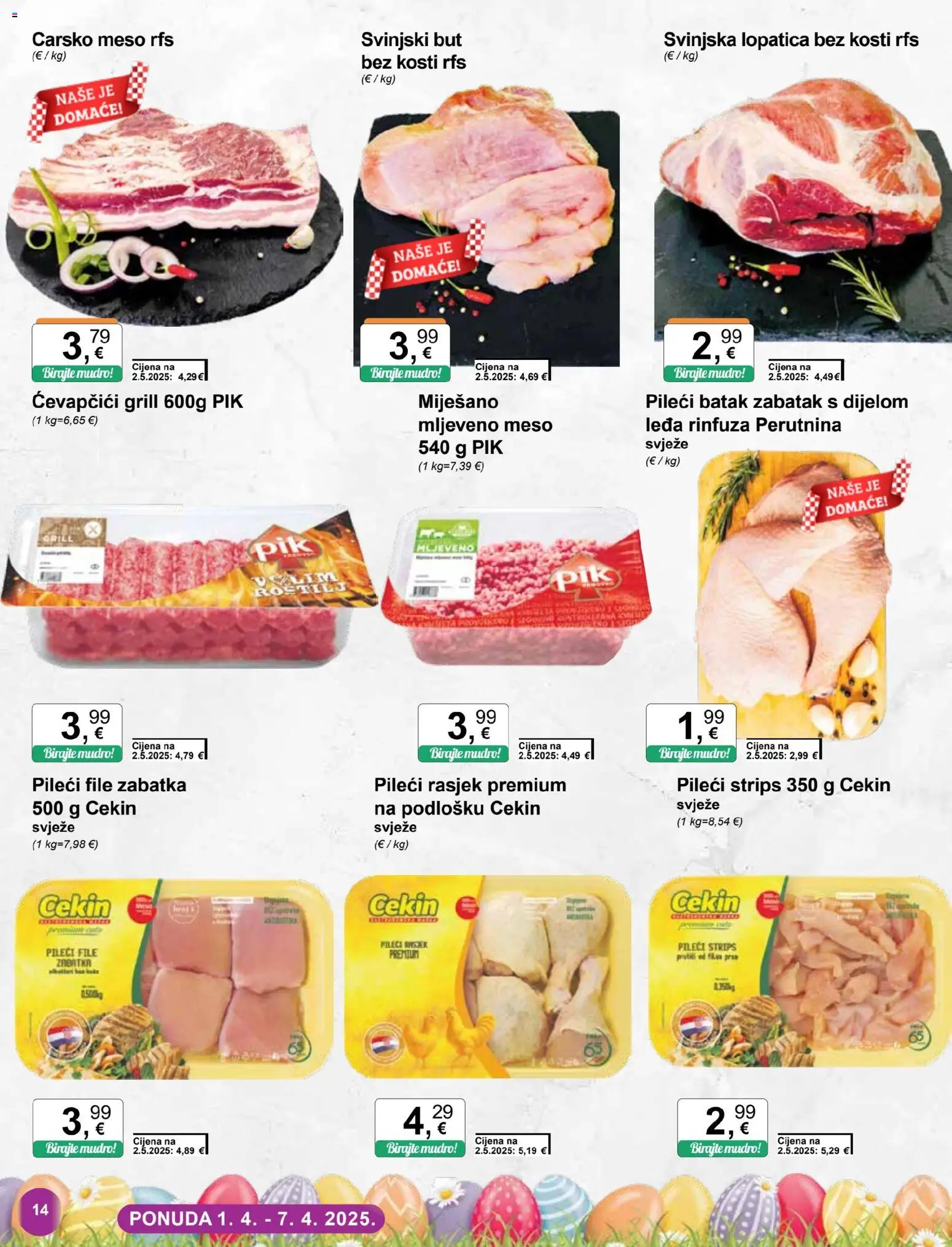 KTC katalog | vrijedi od 01.04.2026 | Stranica: 14 | Proizvodi: Carsko meso, Svinjska lopatica, Svinjski but, Lopatica