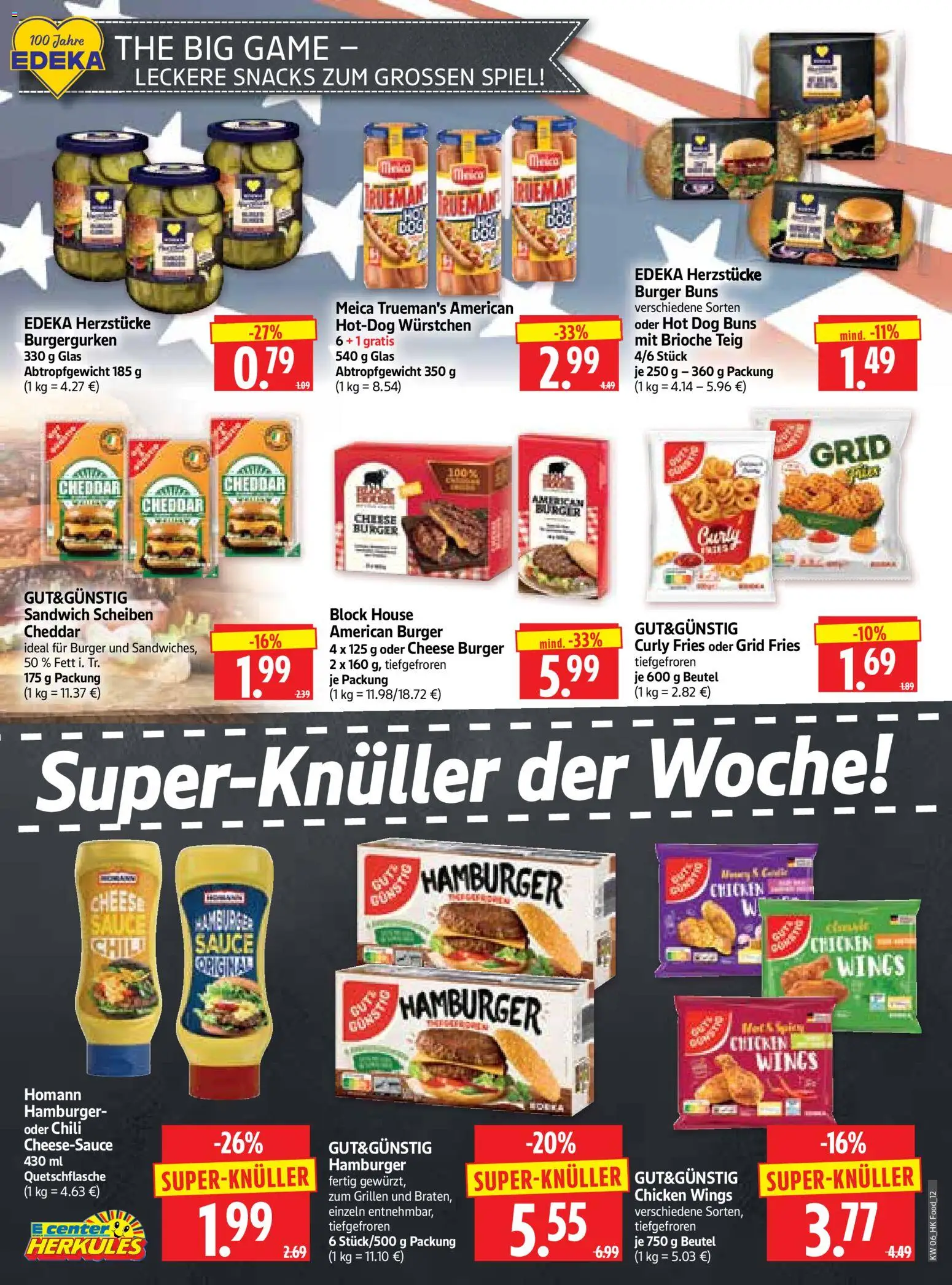 HERKULES Prospekt 	 – gültig ab 02.02.2026 | Seite: 12 | Produkte: Spiel, Burger, Meica, Chili