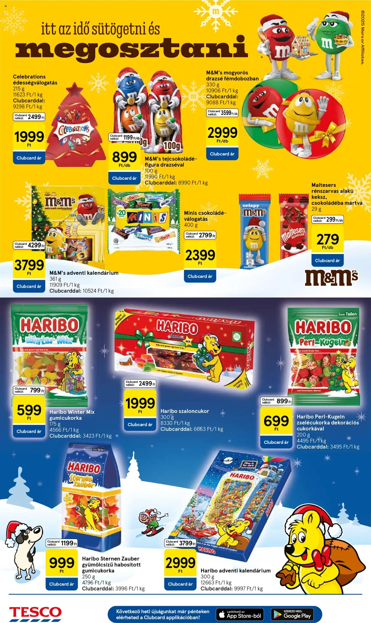 Tesco akciós ujság - amely érvényes a következő dátumtól: 13.11.2025 | Oldal: 26 | Termékek: Drazsé, Tejcsokoládé, Snickers, Csokoládé