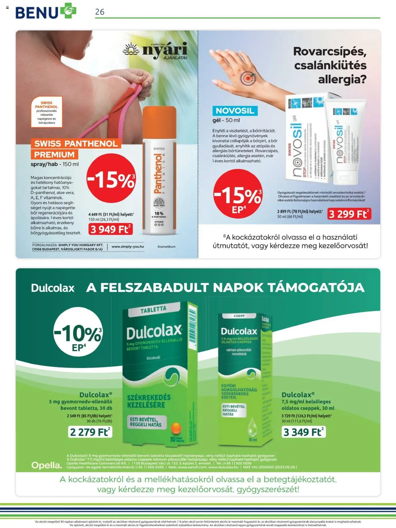 BENU Gyógyszertárak akciós ujság - amely érvényes a következő dátumtól: 01.07.2025 | Oldal: 26 | Termékek: Bor
