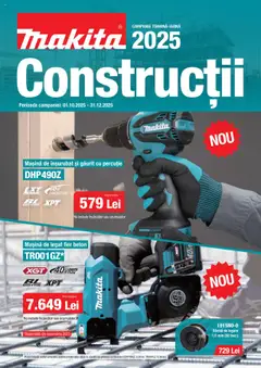 Ofertele Makita valabile de la 01.10.2025