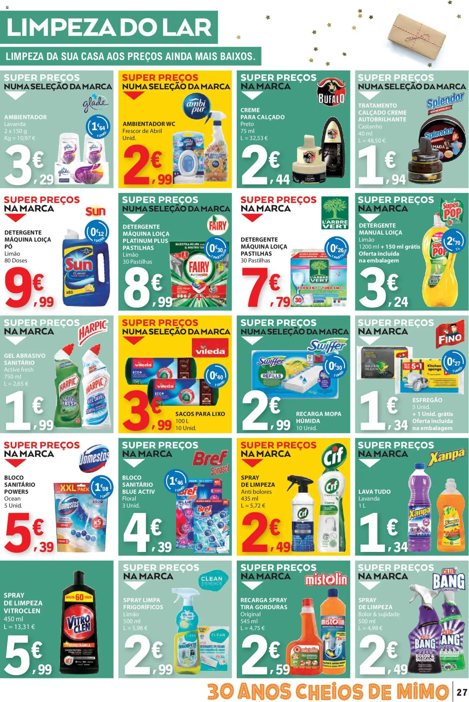 E.Leclerc folheto │ válido de 27.11.2025 | Página: 27 | Produtos: Esfregão, Top, Detergente, Creme