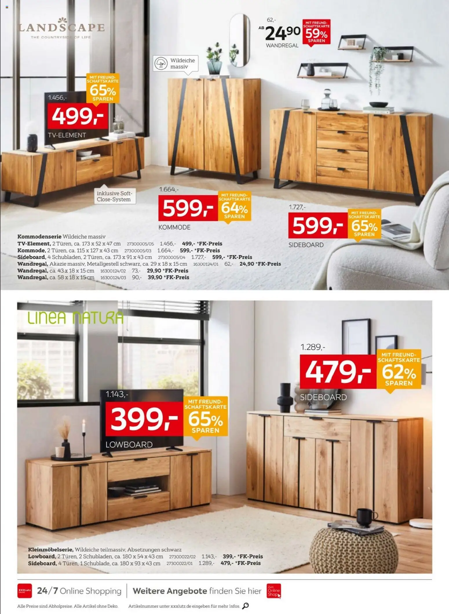 XXXL Lutz - Wohnaccessoires – gültig ab 28.12.2025 | Seite: 2 | Produkte: Sideboard, Lowboard, Wandregal, Kommode