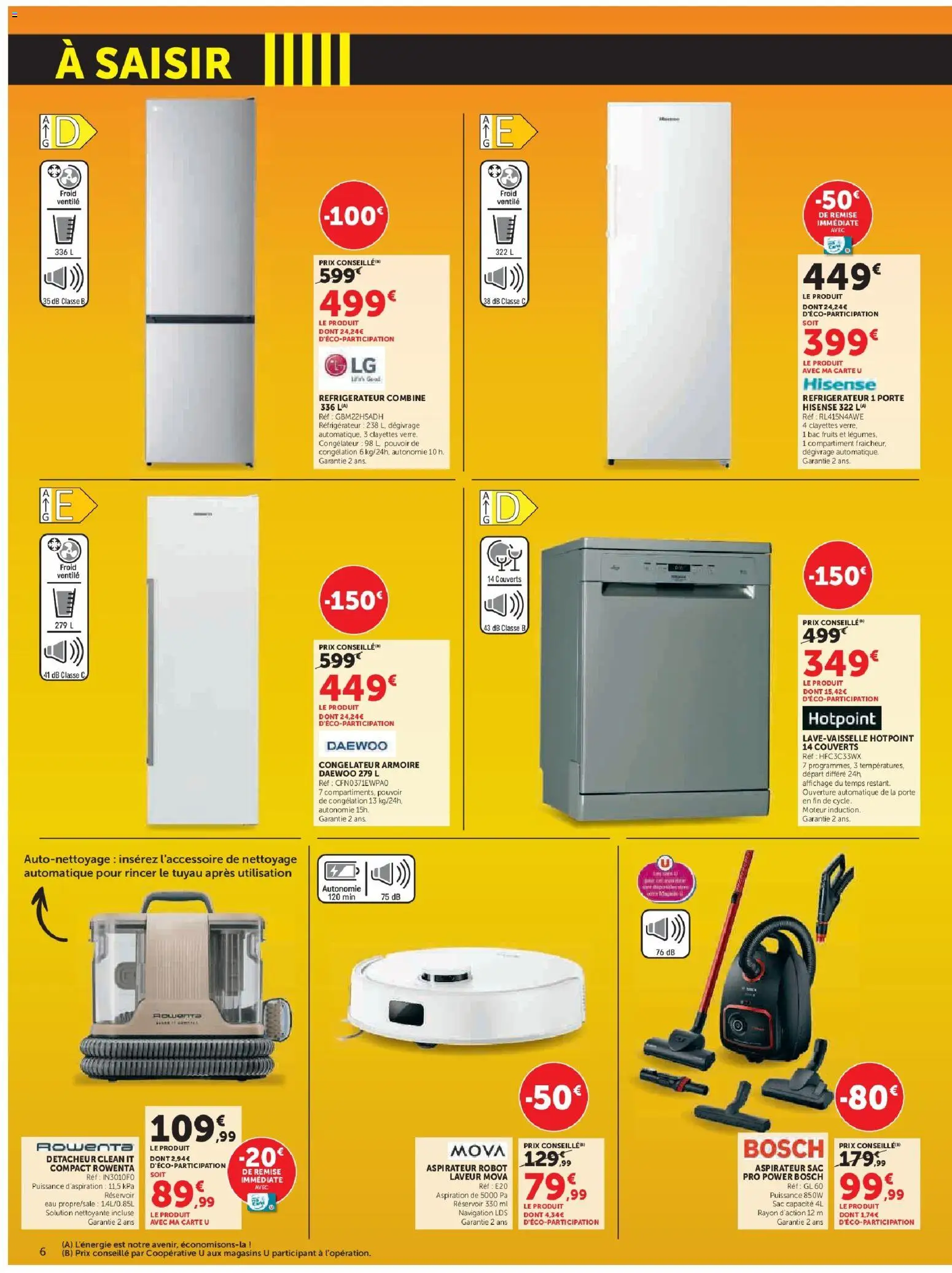 {H1} | Page: 6 | Produits: Congélateur armoire, Sac, Tuyau, Aspirateur robot