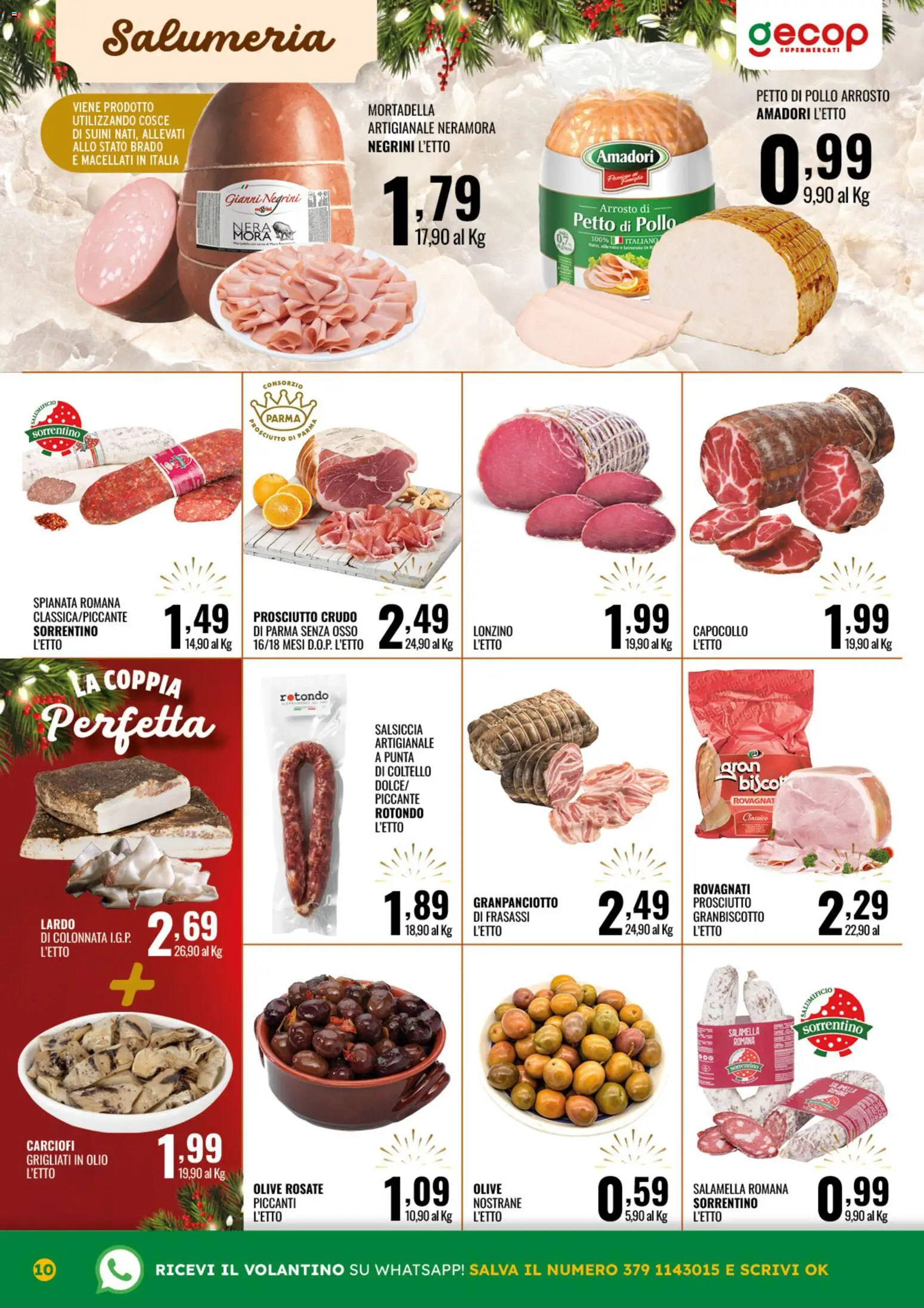 Volantino GECOP del 27.12.2025 | Pagina: 10 | Prodotti: Arrosto, Pollo, Olive, Prosciutto