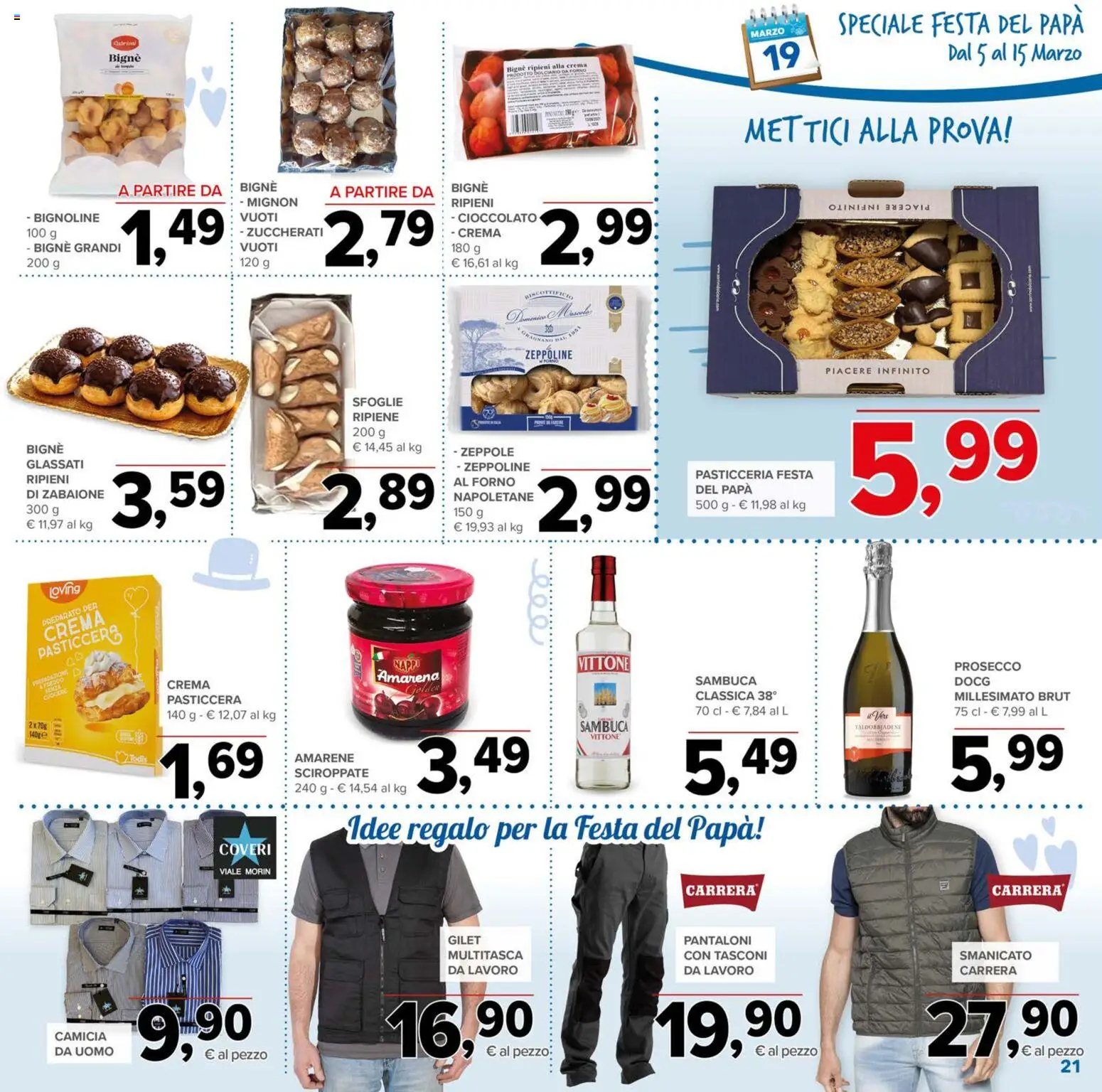 Volantino Todis del 05.03.2026 | Pagina: 21 | Prodotti: Crema, Cioccolato, Smanicato, Prosecco