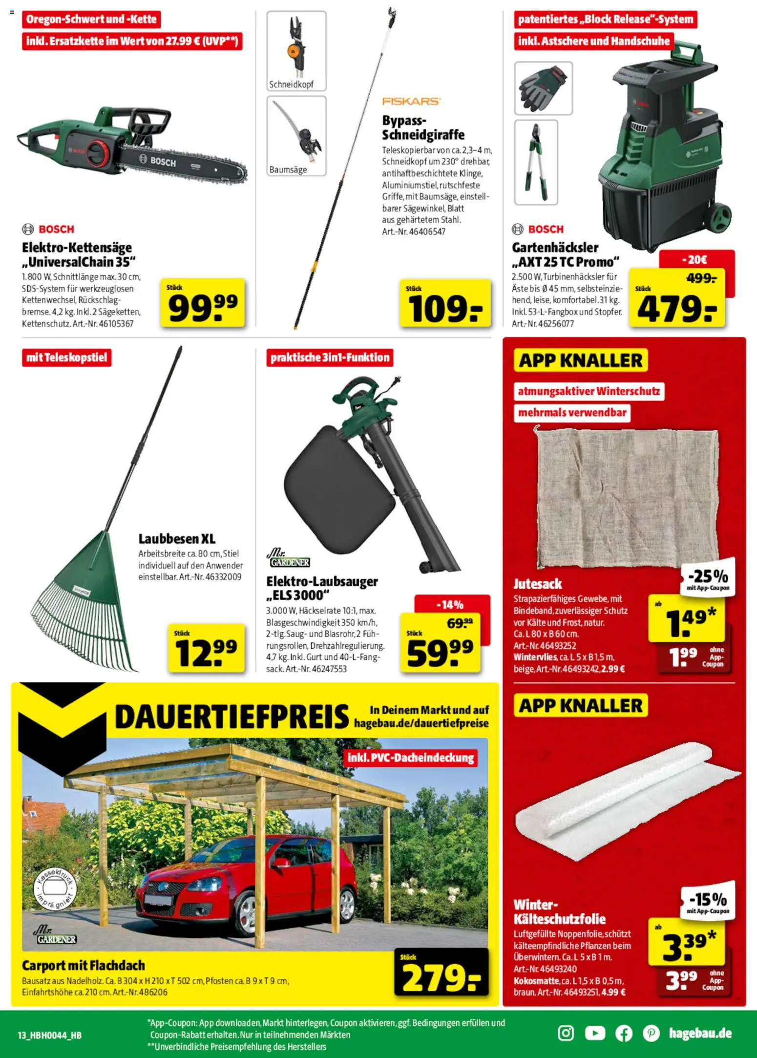 Hagebau Prospekt 	 – gültig ab 25.10.2025 | Seite: 13 | Produkte: Bosch, Handschuhe