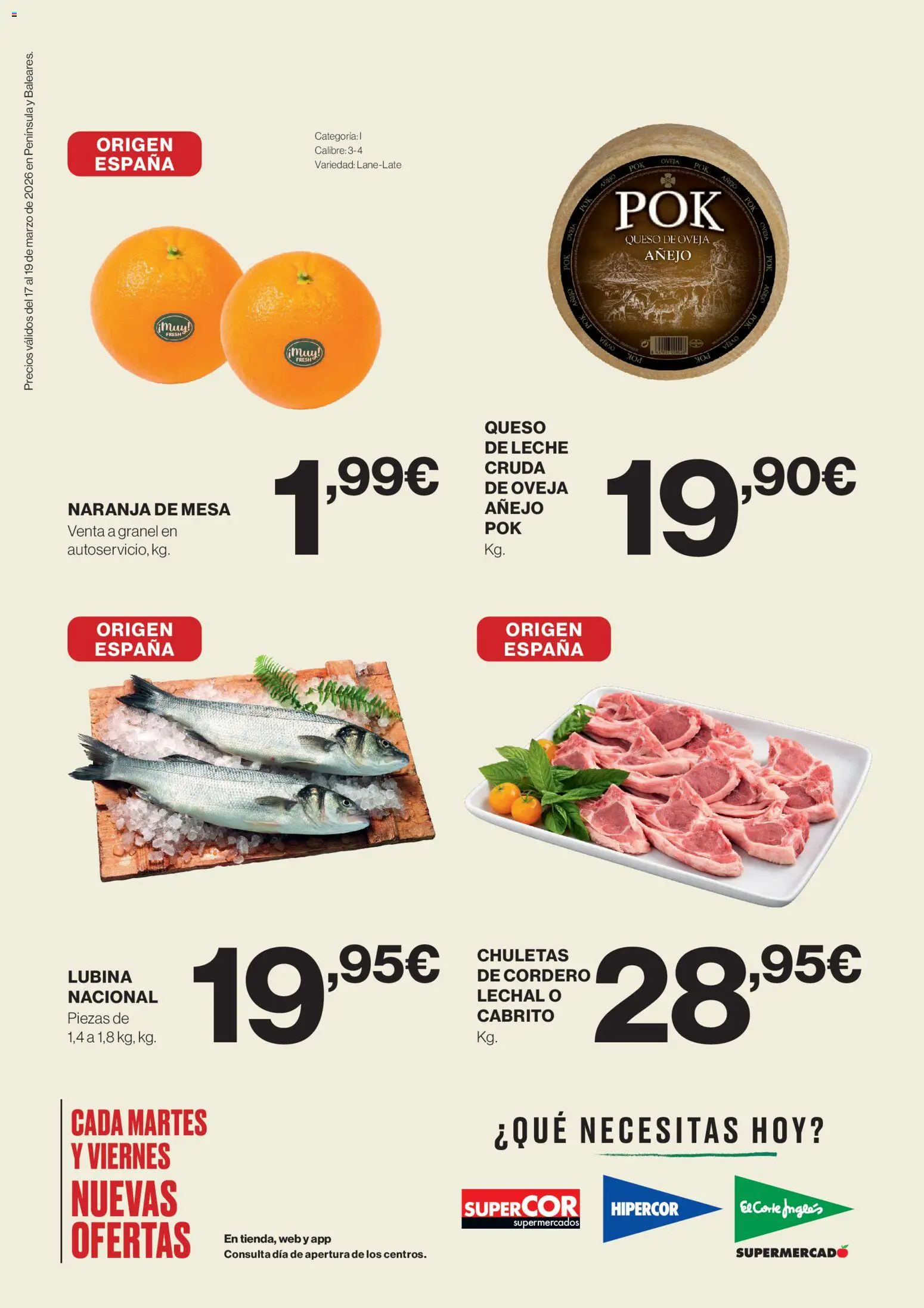 Supercor Península y Baleares │ válido desde el 17.03.2026 | Página: 2 | Productos: Leche, Queso, Φίλτρο καφέ, Mesa