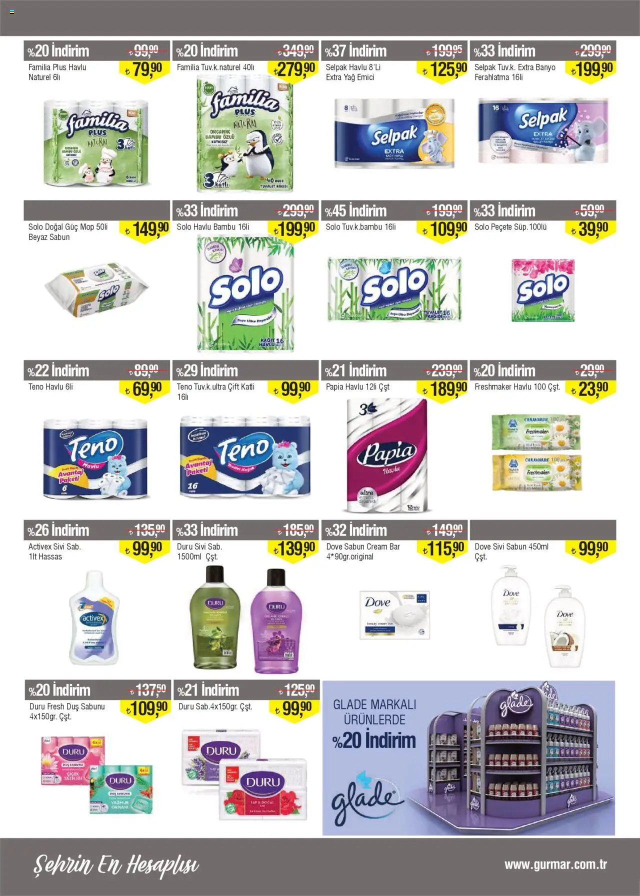 Gürmar Katalog - 16.09.2025 tarihinden itibaren geçerlidir | Sayfa: 14 | Ürünler: Banyo, Duş, Sabun, Yağ