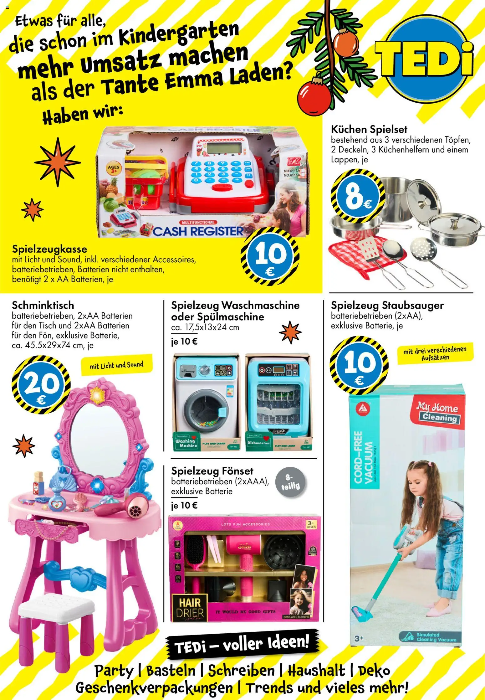 TEDi Flugblatt gültig ab 07.11.2025 | Seite: 18 | Produkte: Waschmaschine, Staubsauger, Tisch, Batterie