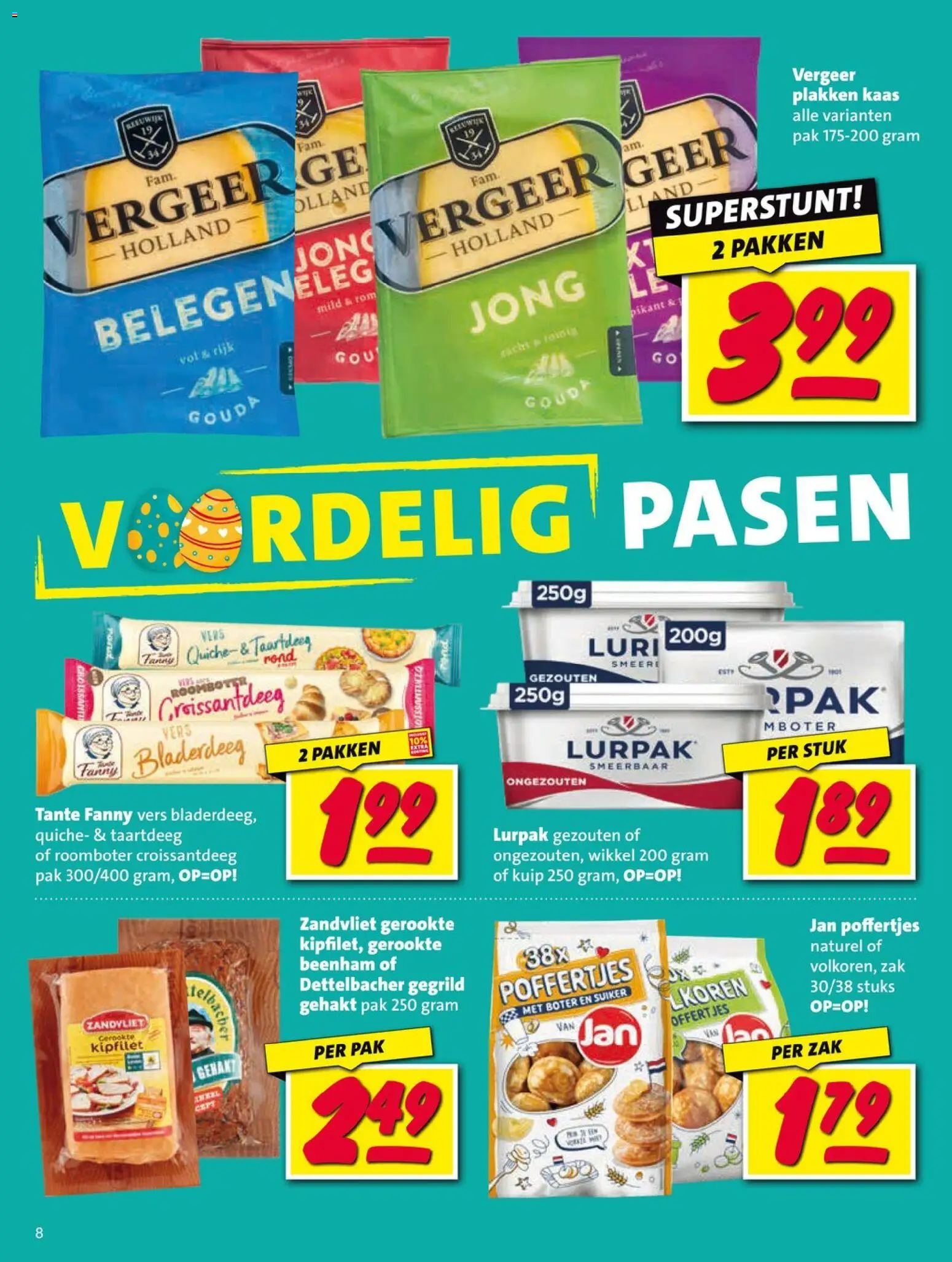 {H1} | Pagina: 8 | Producten: Boter, Gehakt, Zak, Gouda