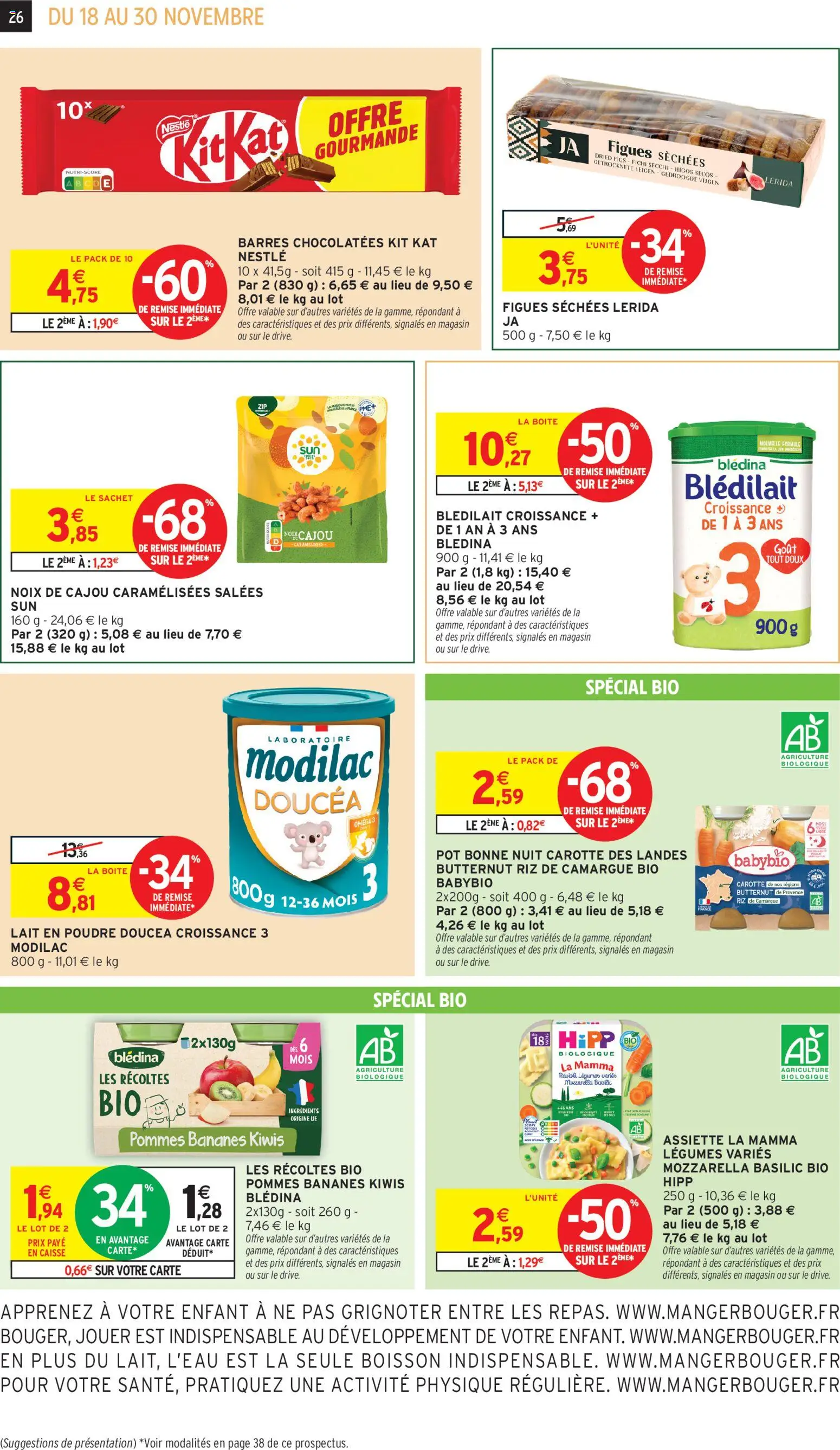 {H1} | Page: 26 | Produits: Poudre, Lait, Pommes, Bananes