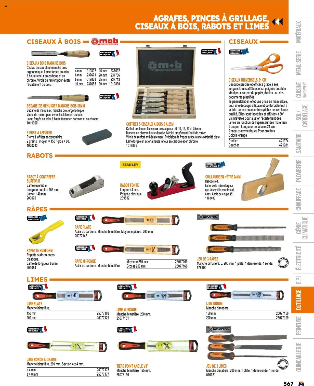  | Page: 567 | Produits: Orange, Pinces, Prise, Ciseaux