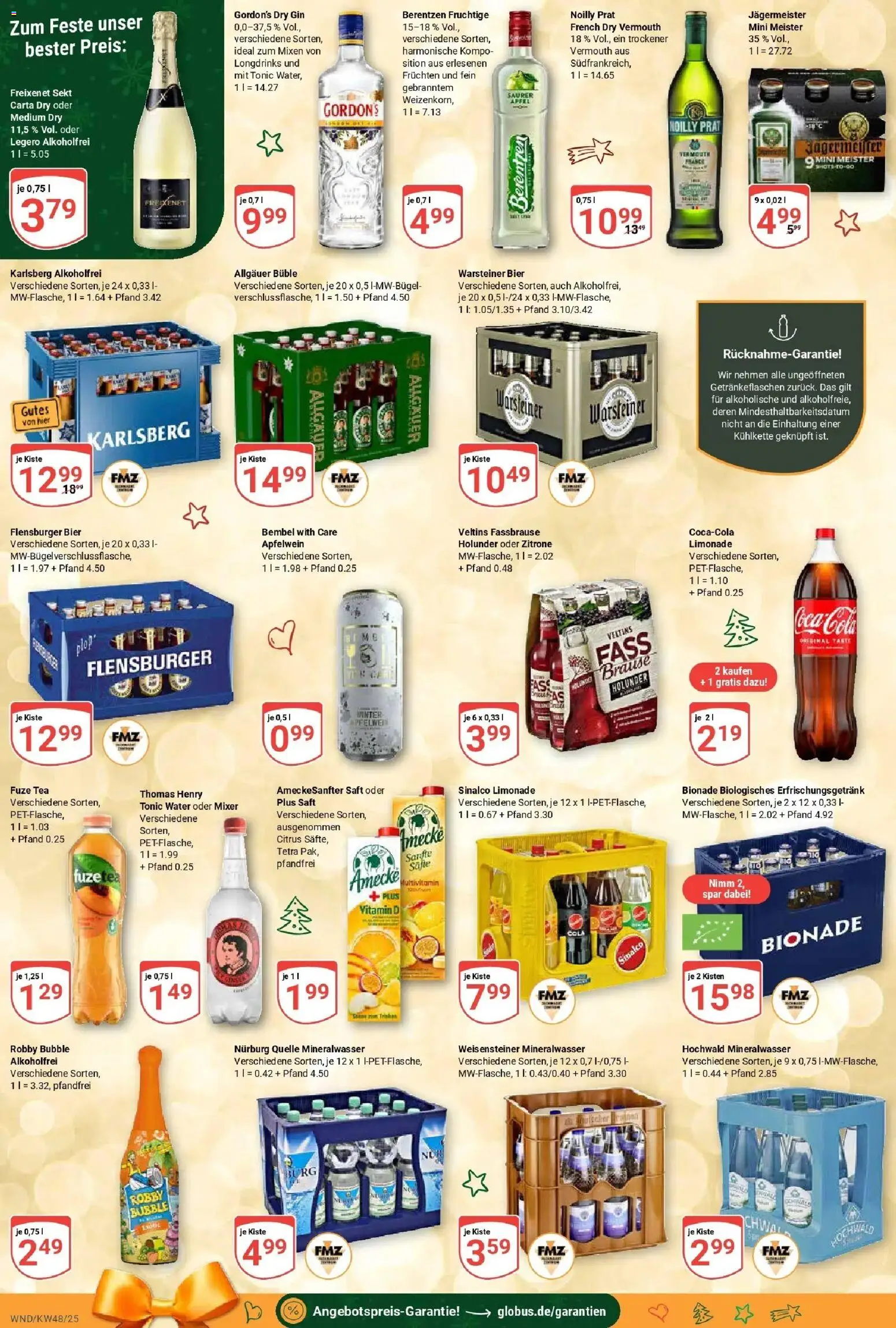 Globus prospekt St. Wendel	 – gültig ab 23.11.2025 | Seite: 6 | Produkte: Sekt, Bionade, Jägermeister, Zitrone