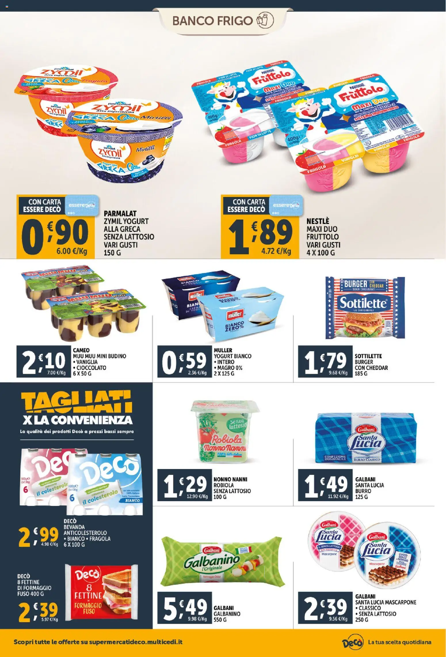 Volantino Decò del 06.03.2026 | Pagina: 10 | Prodotti: Cioccolato, Mirtilli, Mascarpone, Robiola