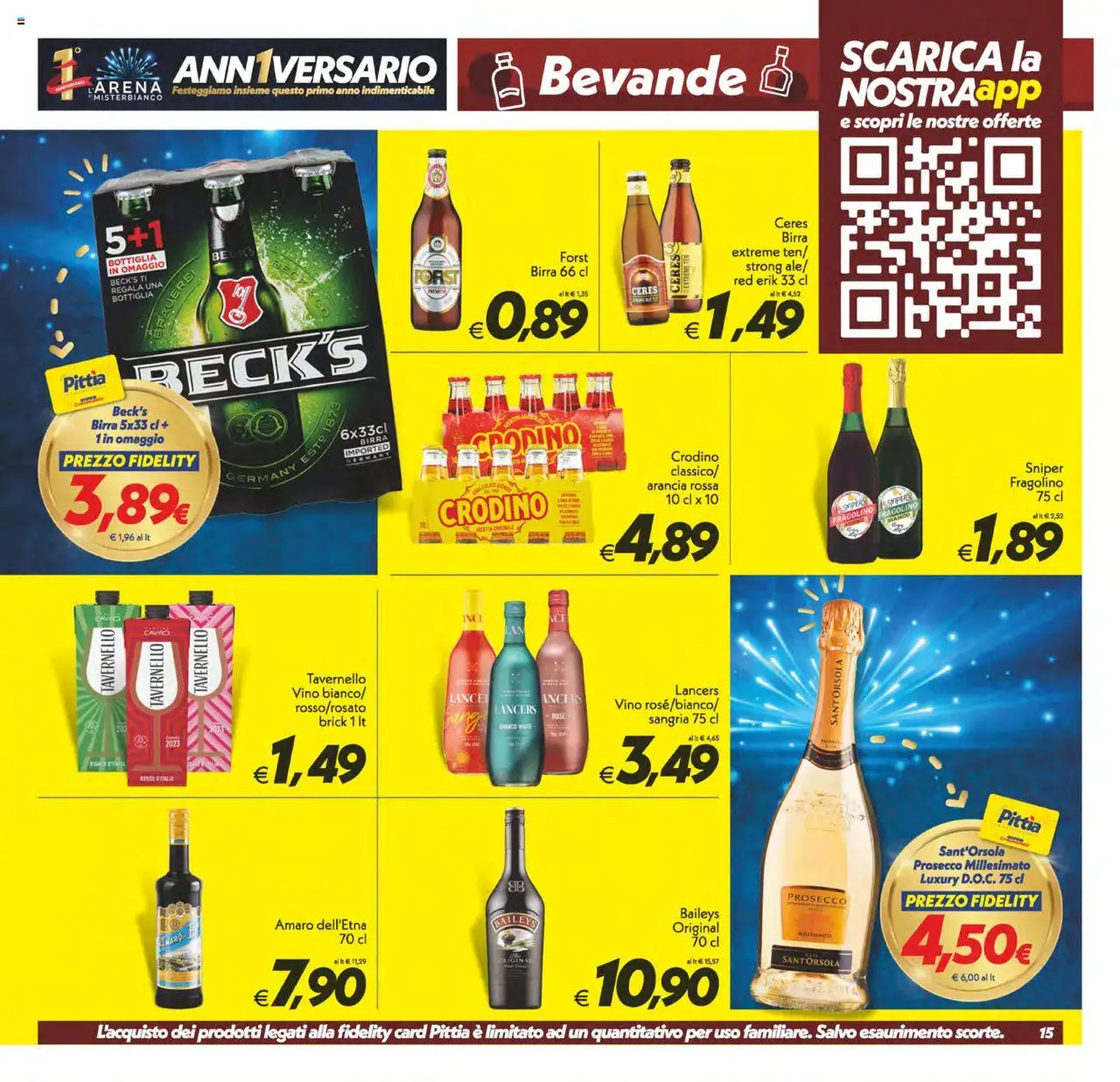 Volantino SuperConveniente del 10.10.2025 | Pagina: 15 | Prodotti: Birra, Vino, Ceres, Amaro