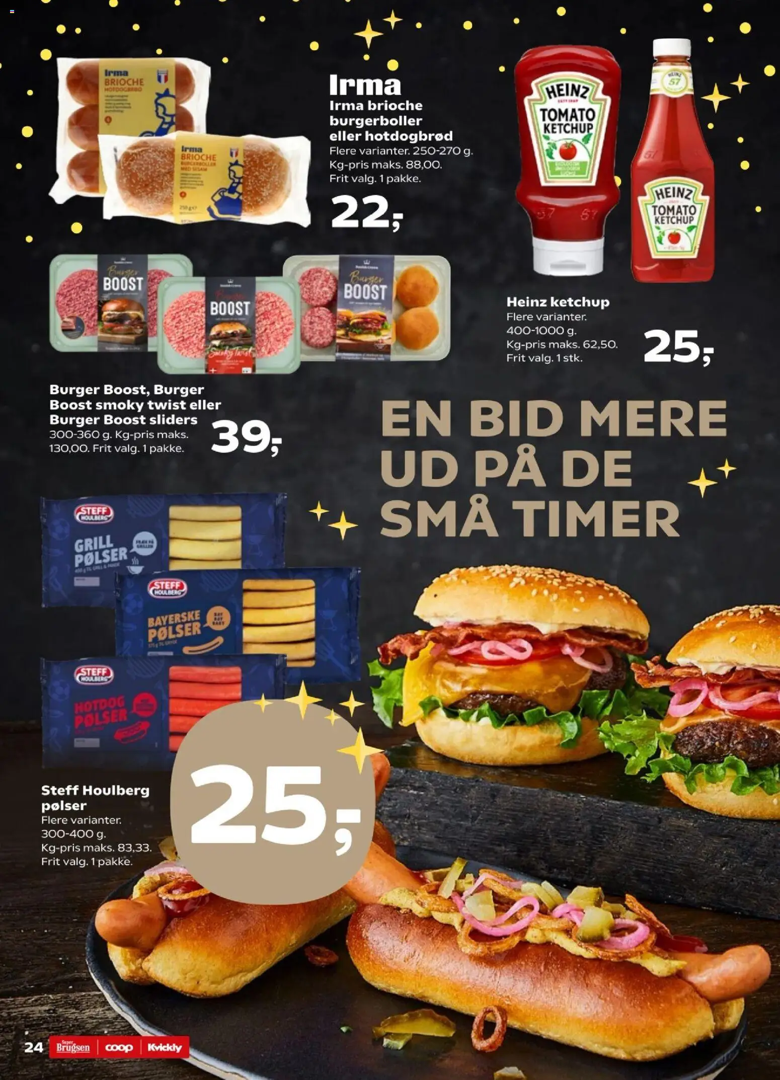 Kvickly tilbudsavis – gyldig fra 26.12.2025 | Side: 28 | Produkter: Ketchup, Hotdogbrød, Burgerboller, Grill