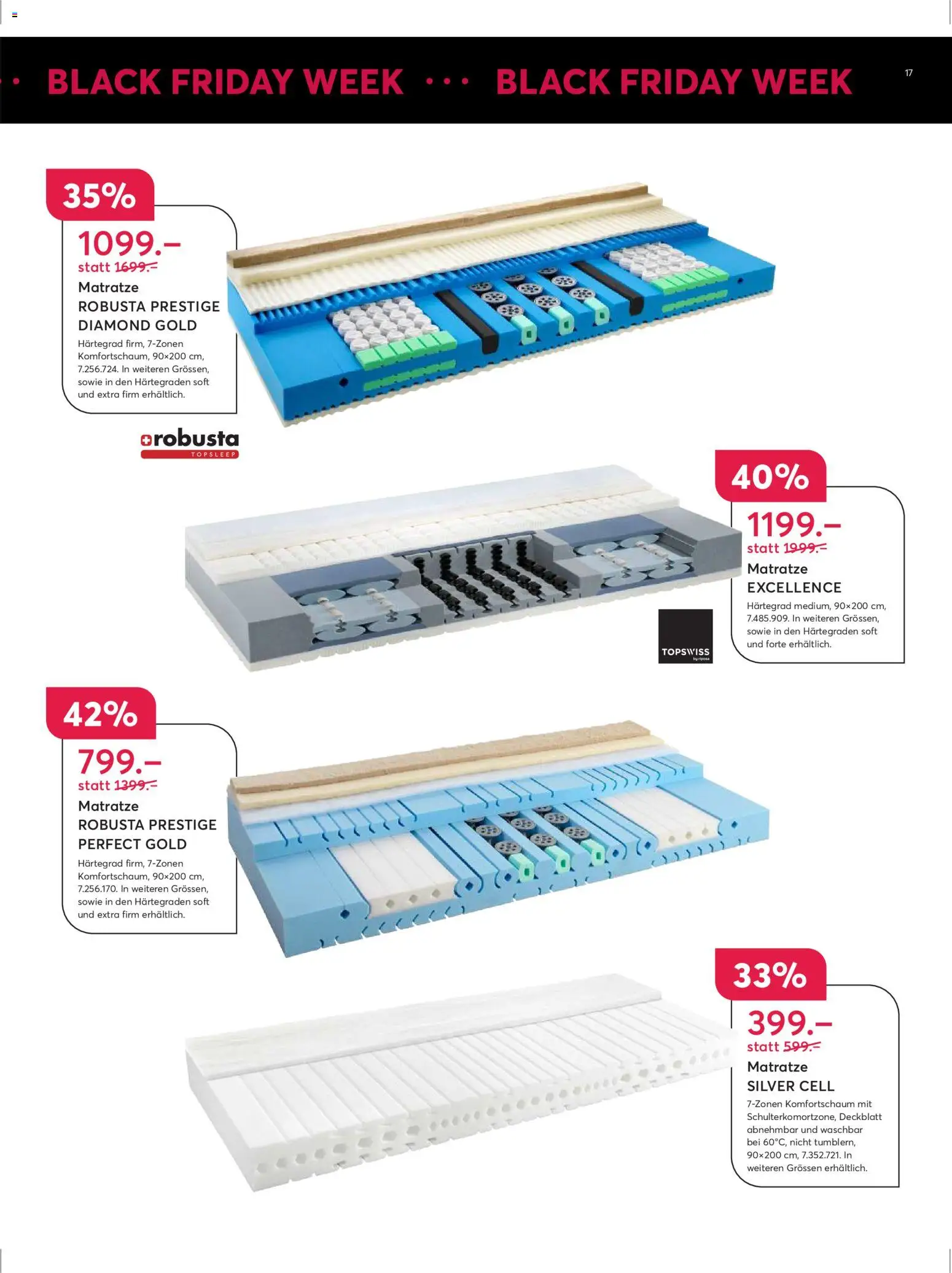 Livique - Black Friday – gültig ab 19.11.2025 | Seite: 17 | Produkte: Matratze