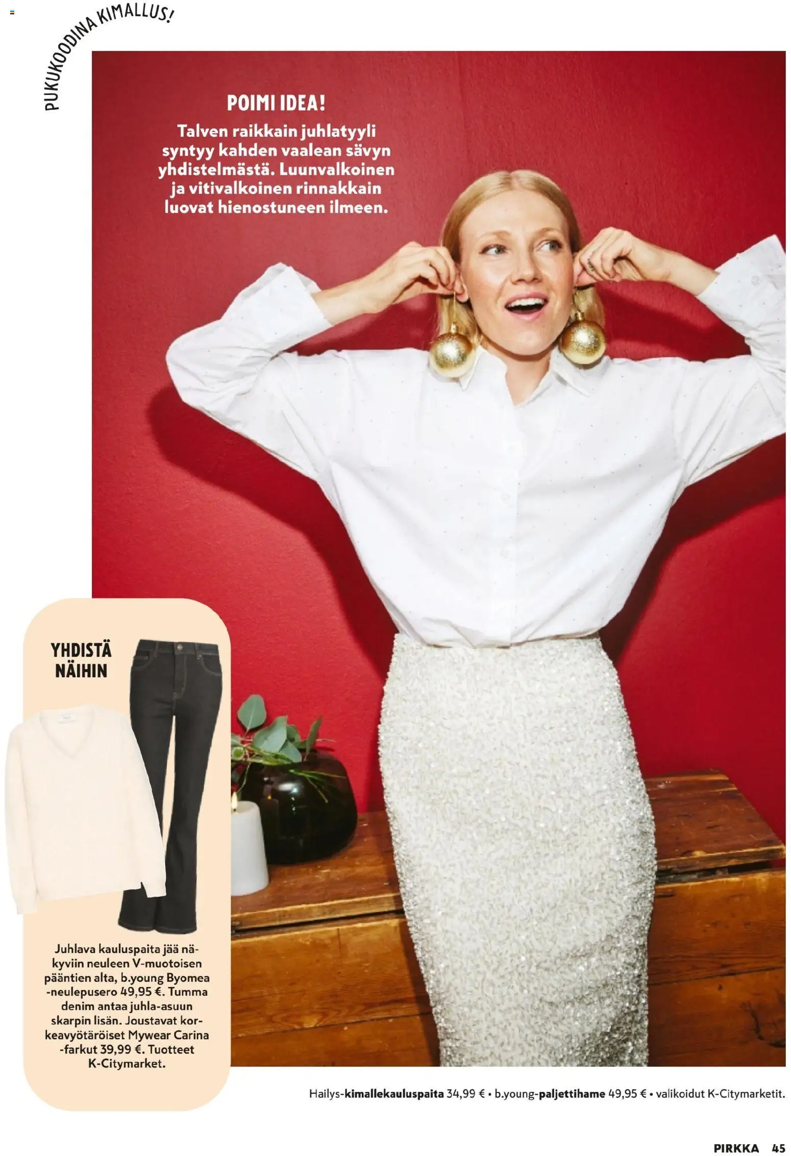 K-Market - Pirkka – voimassa 05.11.2025 alkaen | Sivu: 45 | Tuotteet: Kauluspaita, Farkut