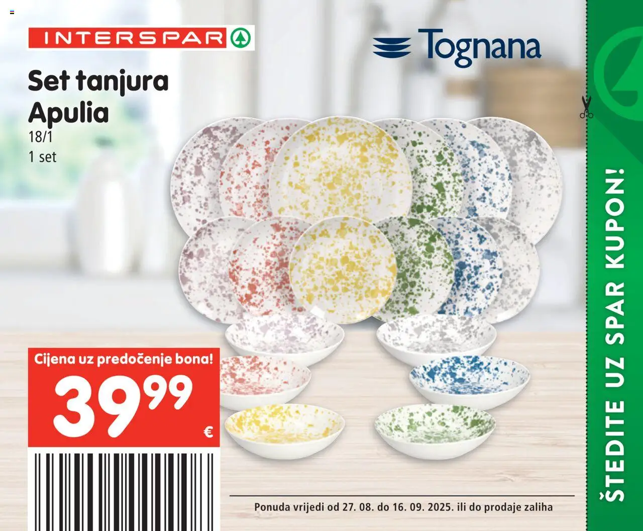 Interspar katalog | vrijedi od 27.08.2025 | Stranica: 64 | Proizvodi: Set tanjura, Tognana