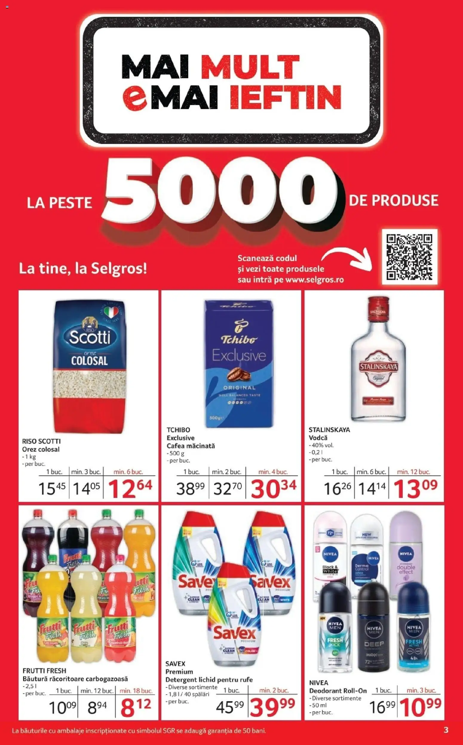 Noul catalog Selgros – valabil de la 02.01.2026 | Pagină: 3 | Produse: Su ısıtıcı, Cafea, Orez, Pește