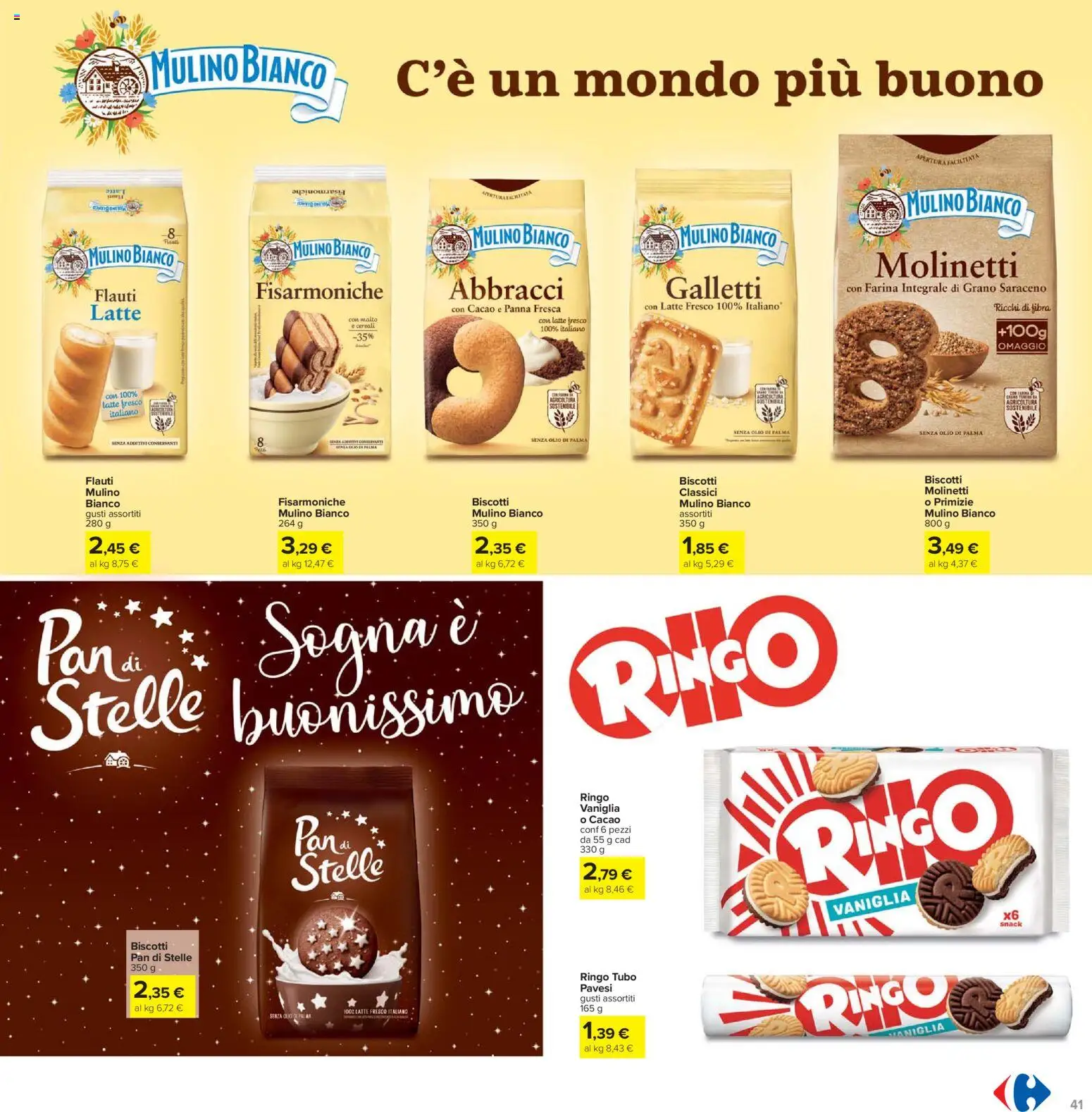 Volantino Carrefour del 15.01.2026 | Pagina: 41 | Prodotti: Biscotti, Latte, Olio, Tubo
