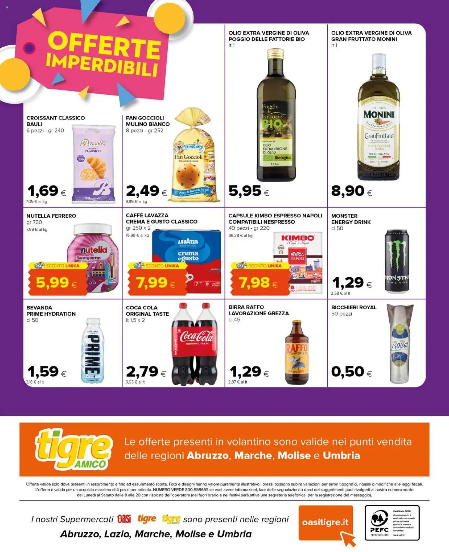 Volantino Tigre del 22.04.2026 | Pagina: 12 | Prodotti: Crema, Caffè, Birra, Croissant