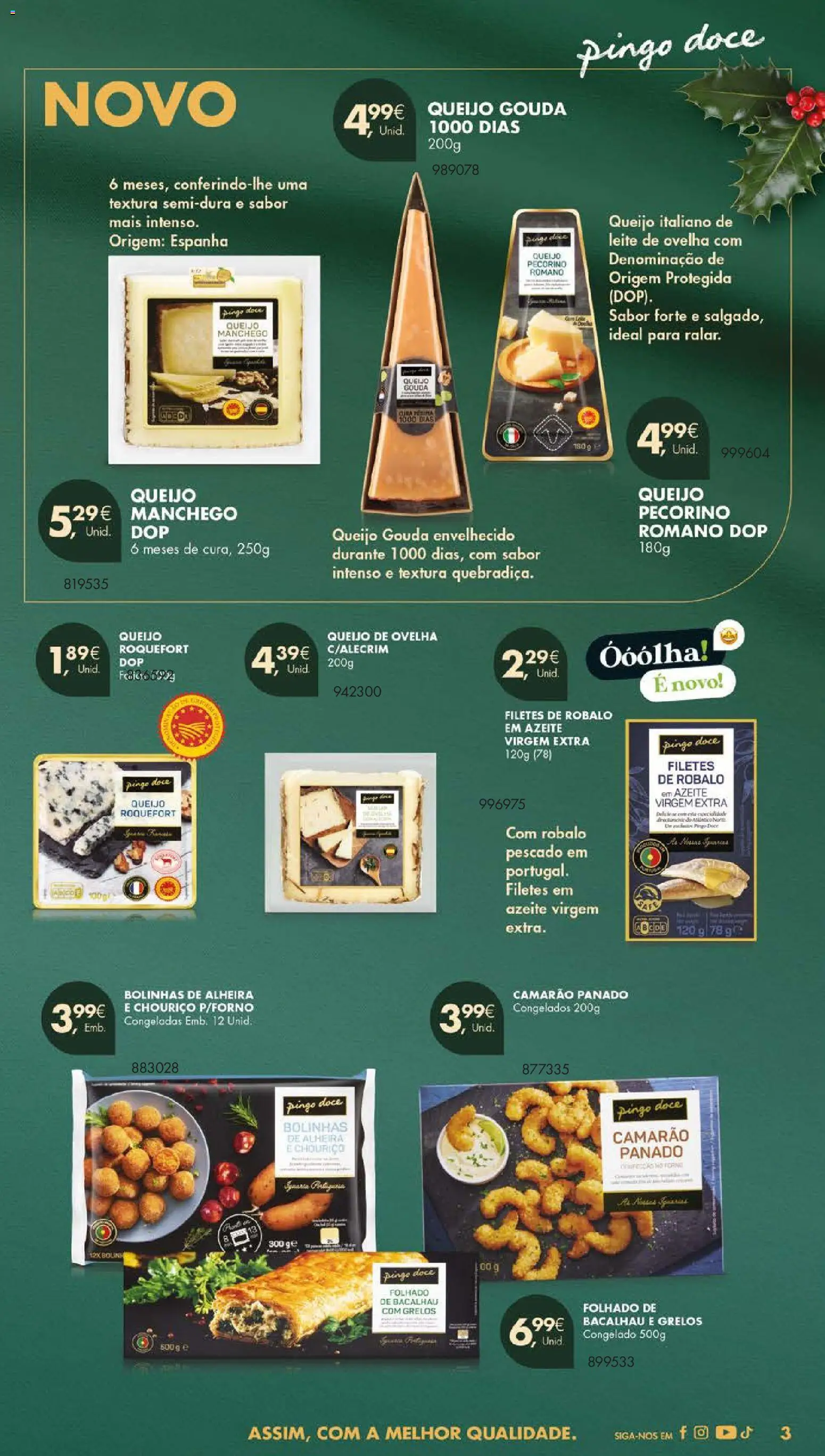 Pingo Doce folheto │ válido de 04.11.2025 | Página: 7 | Produtos: Azeite, Bacalhau, Grelos, Queijo