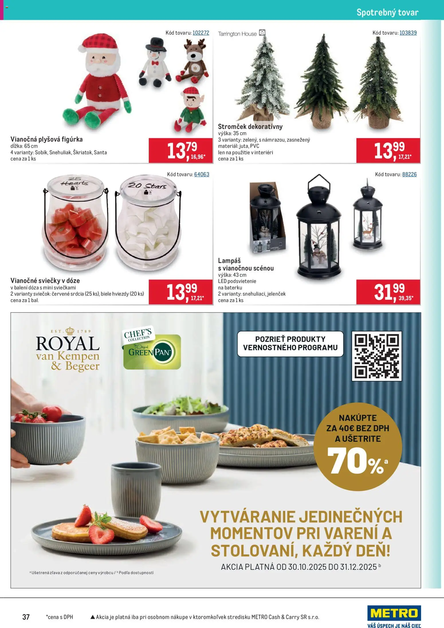 Nové Metro akcie – leták je platný od 05.11.2025 | Strana: 37 | Produkty: Led, Sviečky