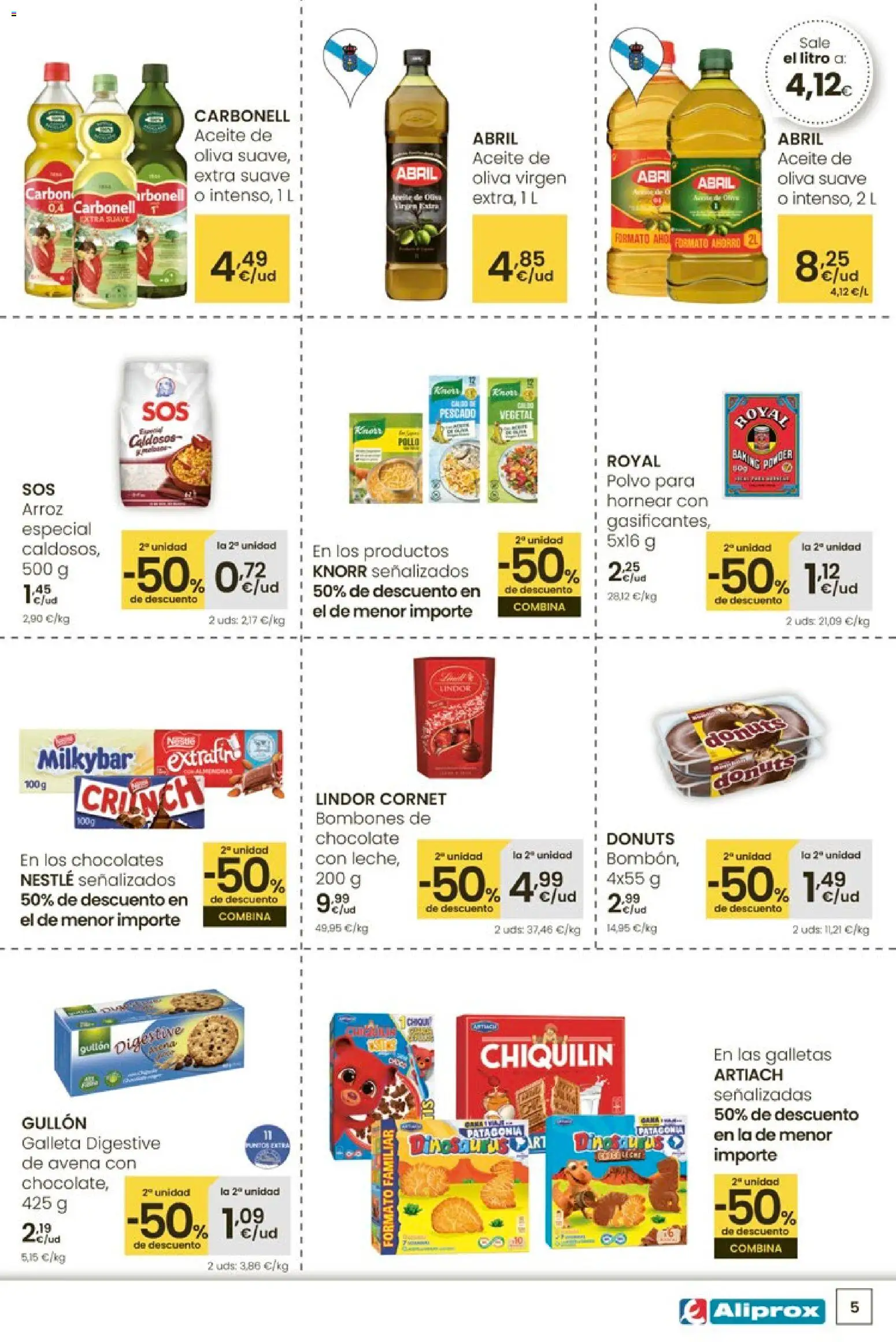 Eroski - Oferta │ válido desde el 12.03.2026 | Página: 5 | Productos: Polvo, Aceite, Galletas, Aceite de oliva