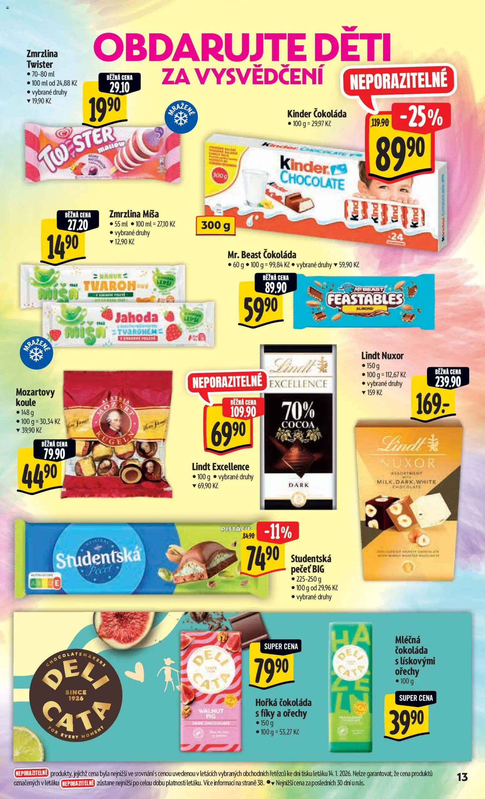 Albert leták - Hypermarket od 21.01.2026 | Strana: 18 | Produkty: Čokoláda, Kinder čokoláda, Pistácie, Zmrzlina