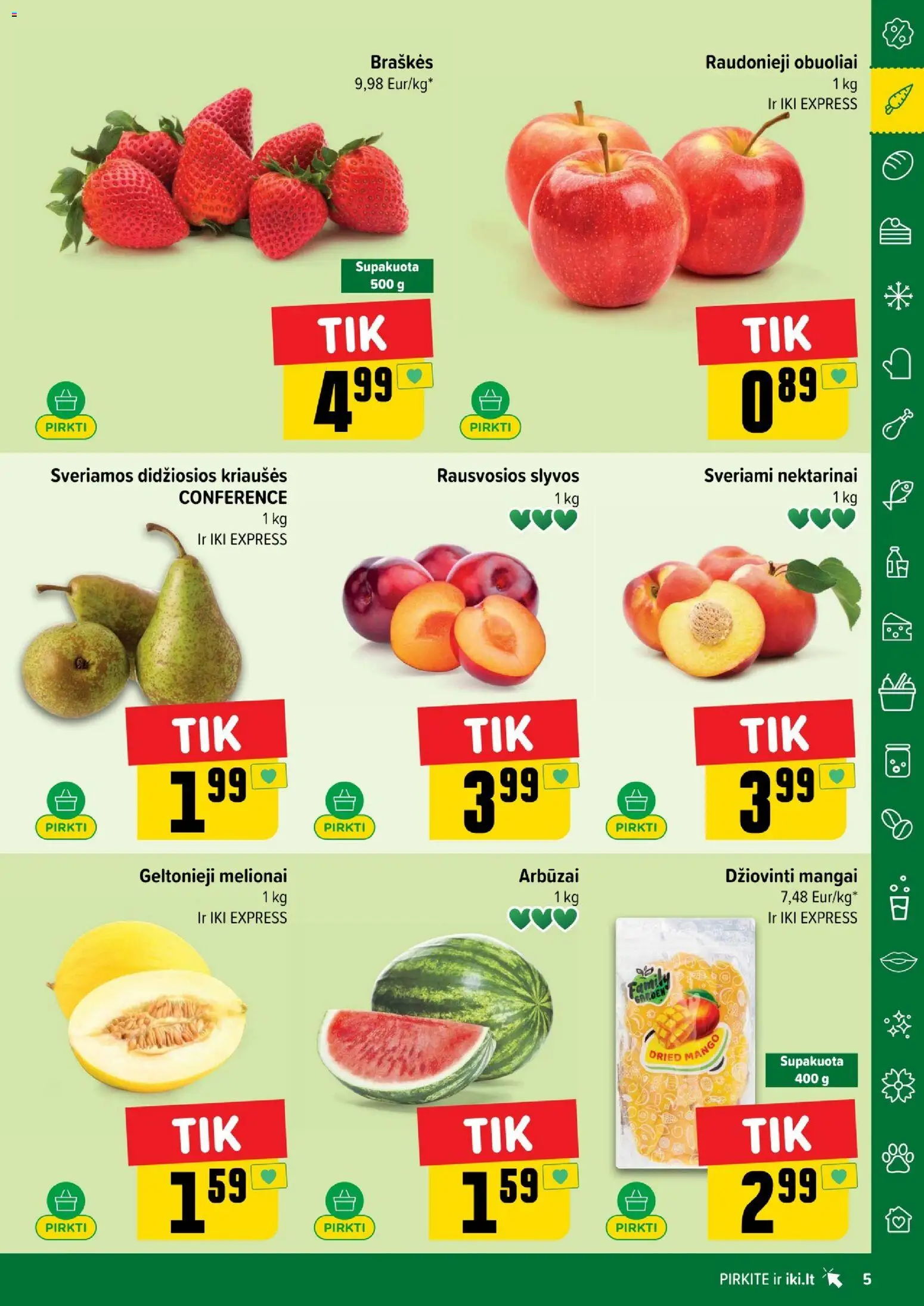 IKI akcijos nuo 26.01.2026 | Puslapis: 5 | Prekių: Obuoliai, Braškės