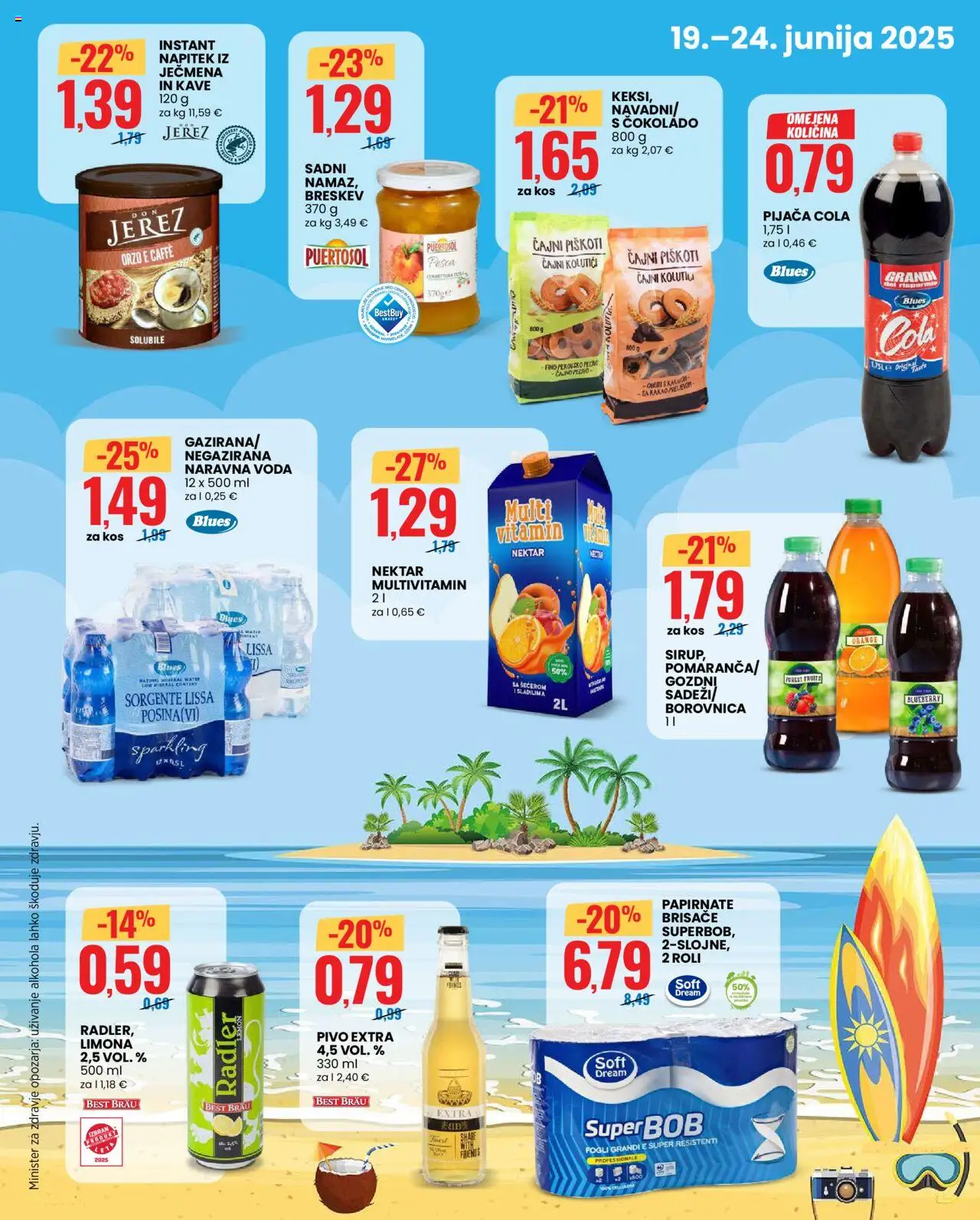 Eurospin katalog │ velja od 19.06.2025 | Stran: 3 | Izdelki: Pivo, Piskoti, Limona, Breskev