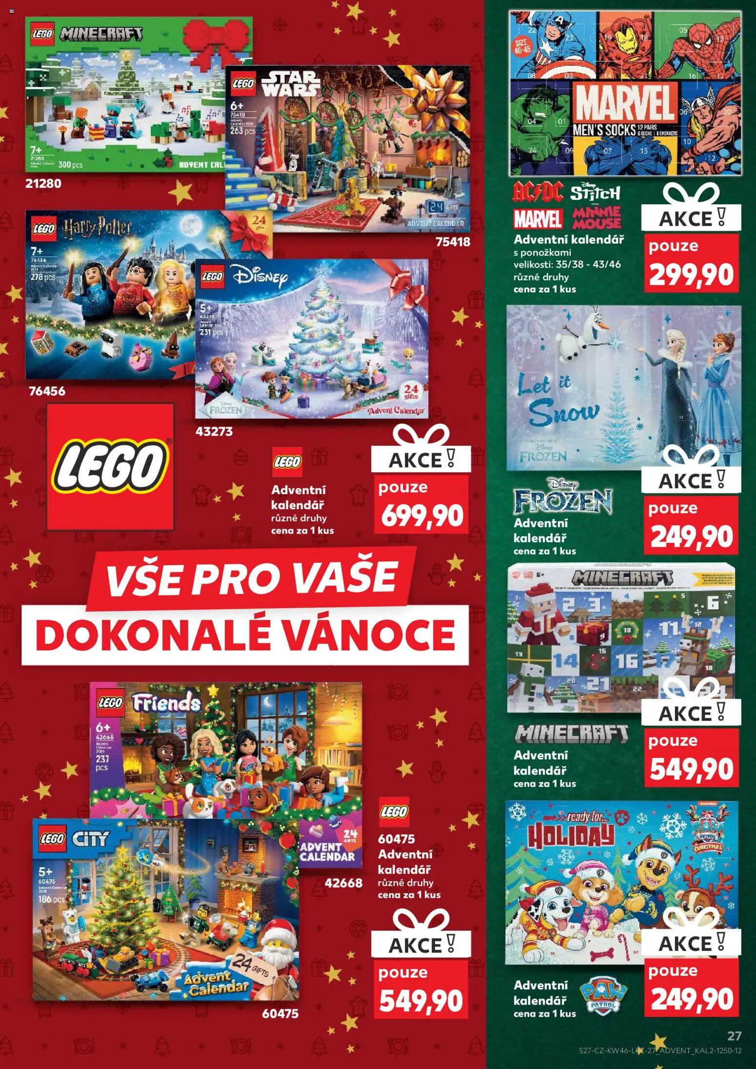 Kaufland leták - Chomutov od 12.11.2025 | Strana: 27 | Produkty: Adventní kalendář, Lego Friends, Kalendář, Harry Potter