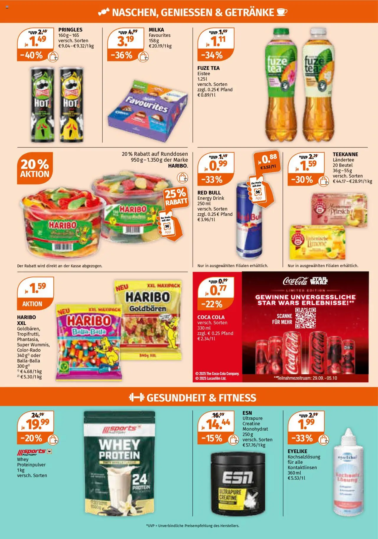 Müller Prospekt 	 – gültig ab 29.09.2025 | Seite: 10 | Produkte: Coca cola, Milka, Teekanne, Pringles