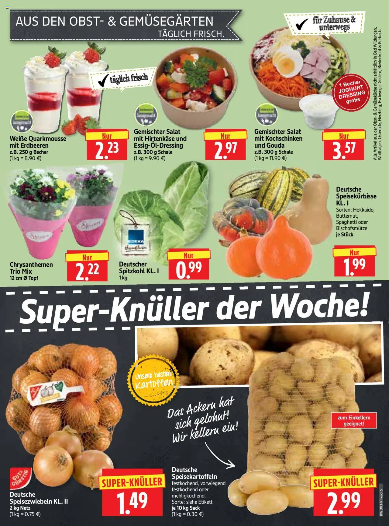 HERKULES Prospekt 	 – gültig ab 22.09.2025 | Seite: 5 | Produkte: Joghurt, Dressing, Kartoffeln, Salat