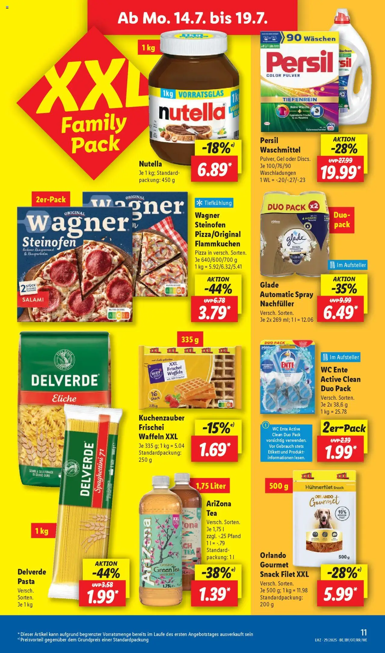 Lidl Prospekt  Aarbergen - gültig ab dem 14.07.2025 | Seite: 13 | Produkte: Waschmittel, Salami, Pizza, Ente