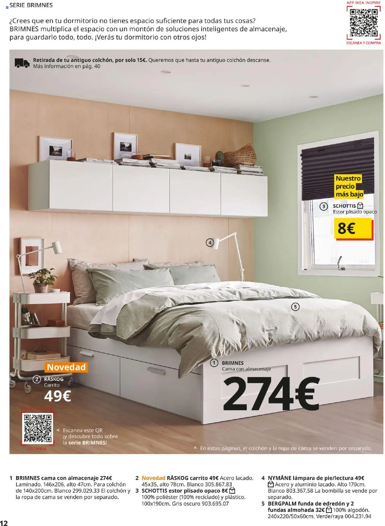 Catálogo IKEA Muebles para el dormitorio │ válido desde el 04.02.2025 | Página: 12 | Productos: Edredón, Ropa, Funda, Cama