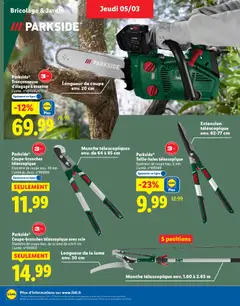 LIDL - Prévisualisation de LIDL Plus de 400 produits Parkside valide à partir de 02.03.2026 | Page: 10 | Produits: Tronçonneuse